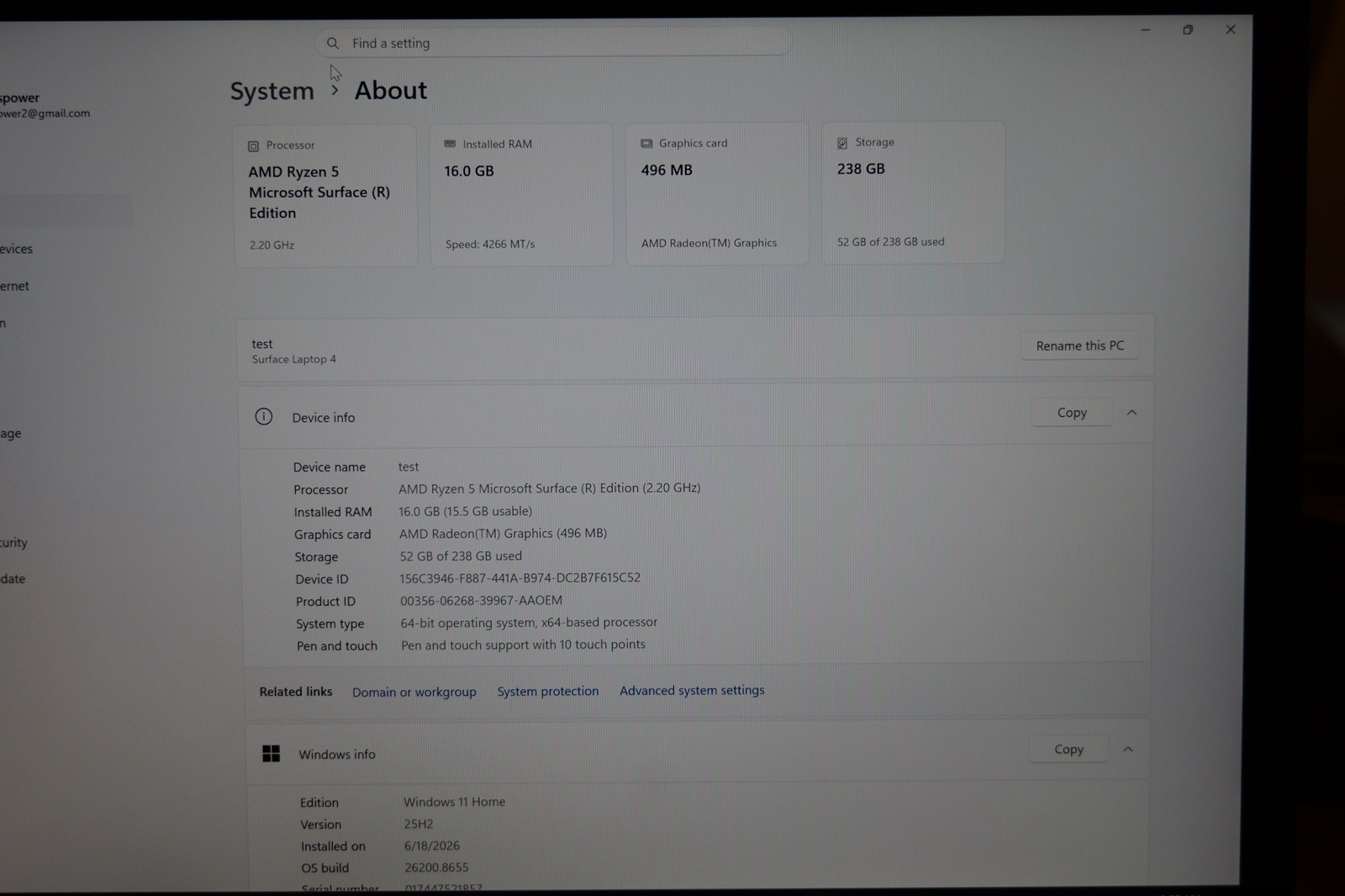 Microsoft Surface Laptop 4 13.5” Touch-Screen AMD Ryzen 5, 16GB Ram 256GB SSD