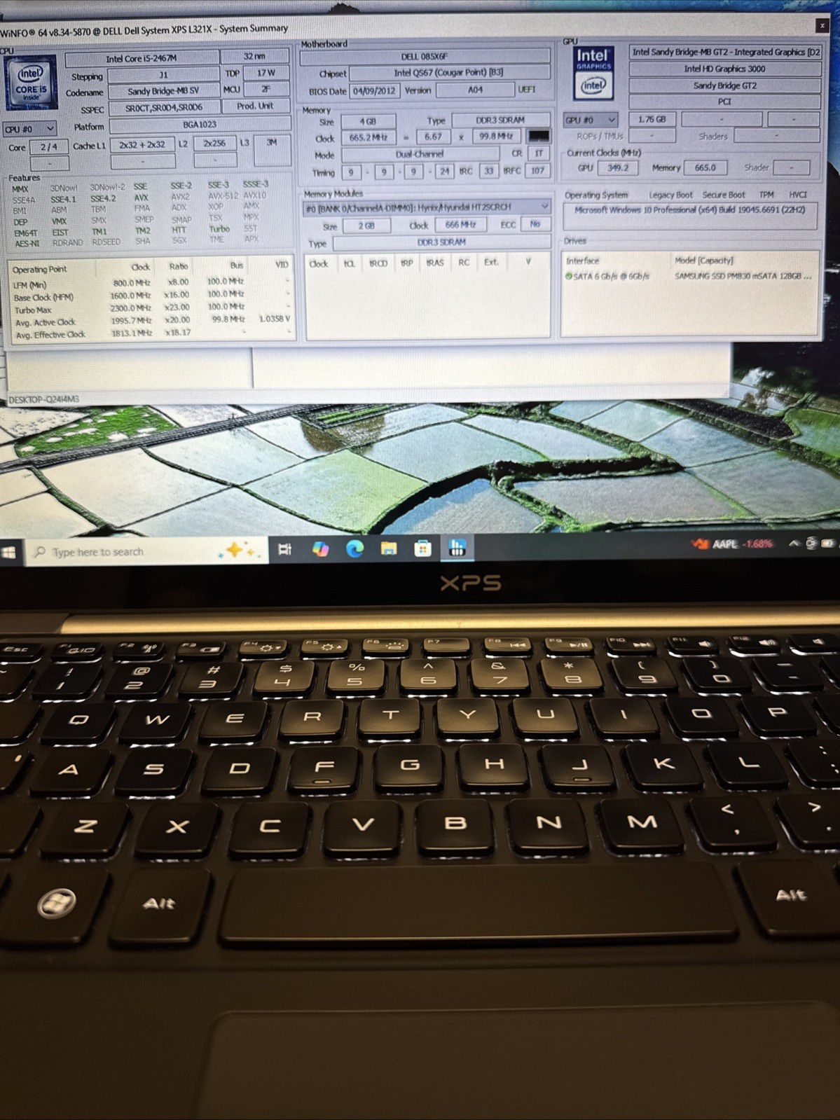 13″ Dell XPS L321 Mint | i5 2nd 4GB RAM 128GB mSATA SSD | Backlit Windows 10 Pro