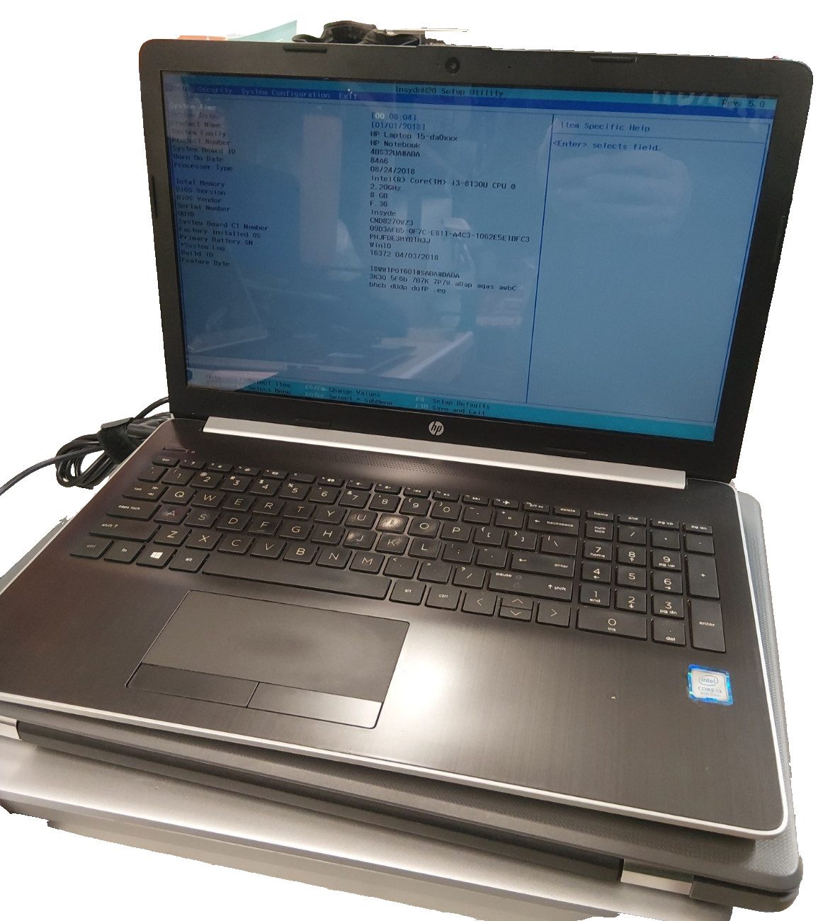 HP 15-DA0XXX AS IS | i3-8th gen #818 FREE SHIPPING