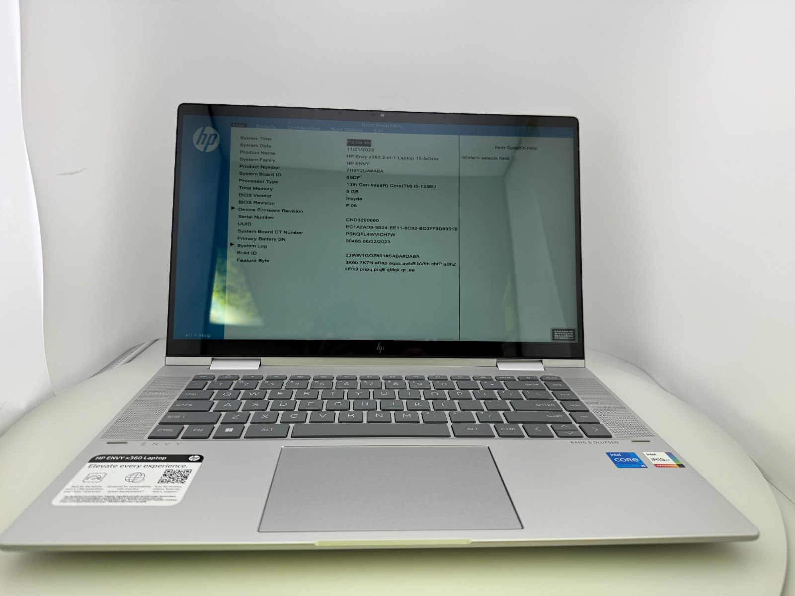 HP Envy x360 2-in-1 Laptop 15-fe0xxx Core i5-1335U 8GB RAM 256GB SSD Win 11 Pro