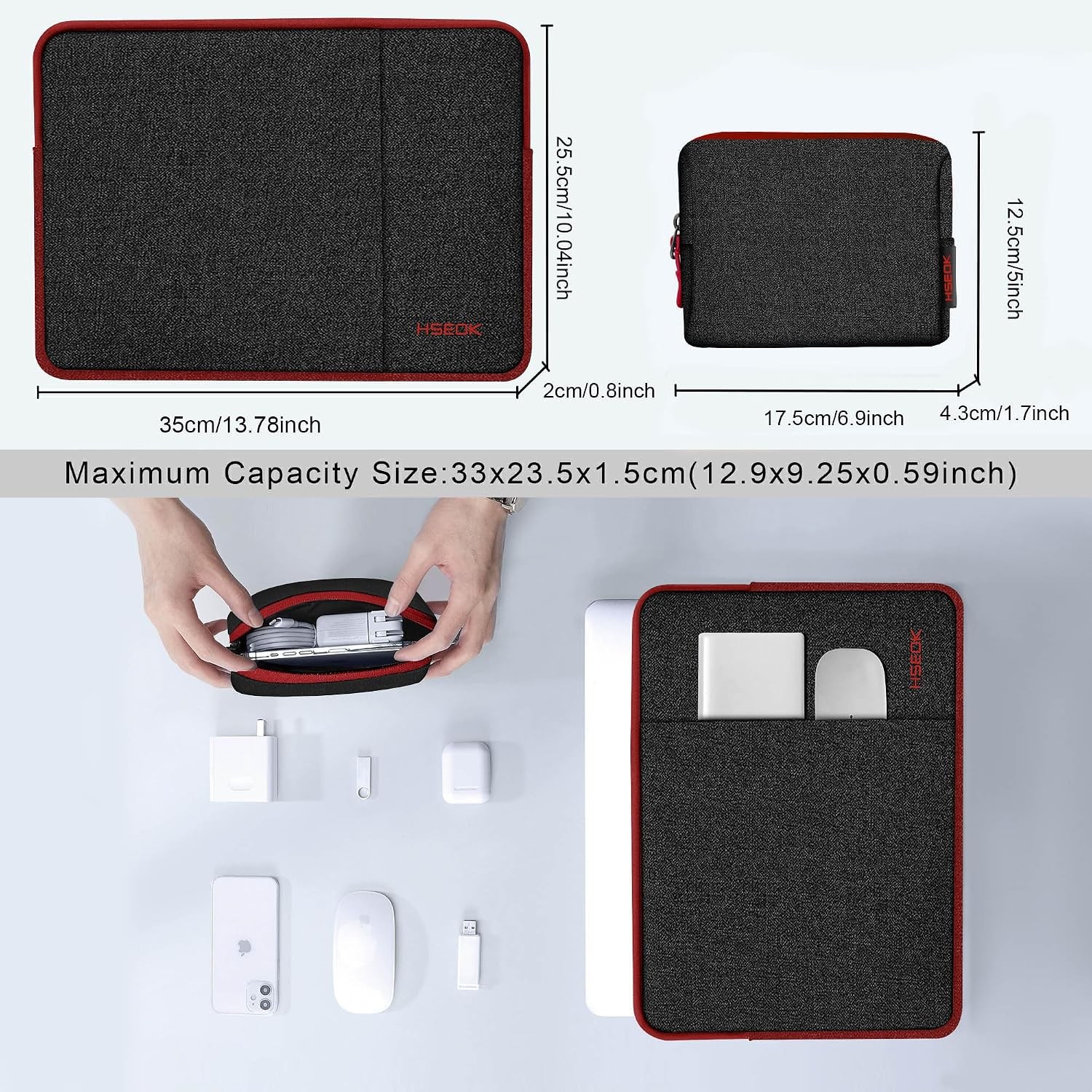 Laptop Case 13.3 14 inch Sleeve with Additional Case Compatible with MacBook Pro