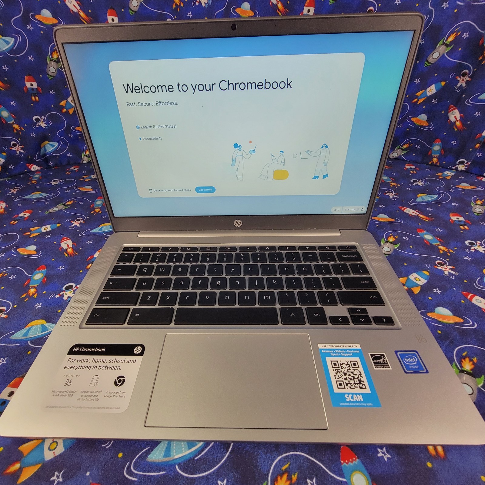 HP Chromebook 14a-na0010nr Intel Celeron N4020 1.1GHz 4GB Ram 32GB eMMC