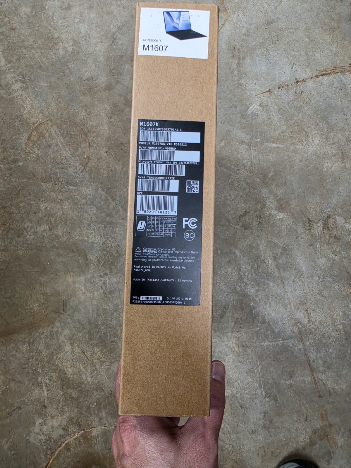 Asus M1607k Vivobook 16″FHD+ Ryzen AI 5 330 16gb 512gb Nvme Win 11 Home