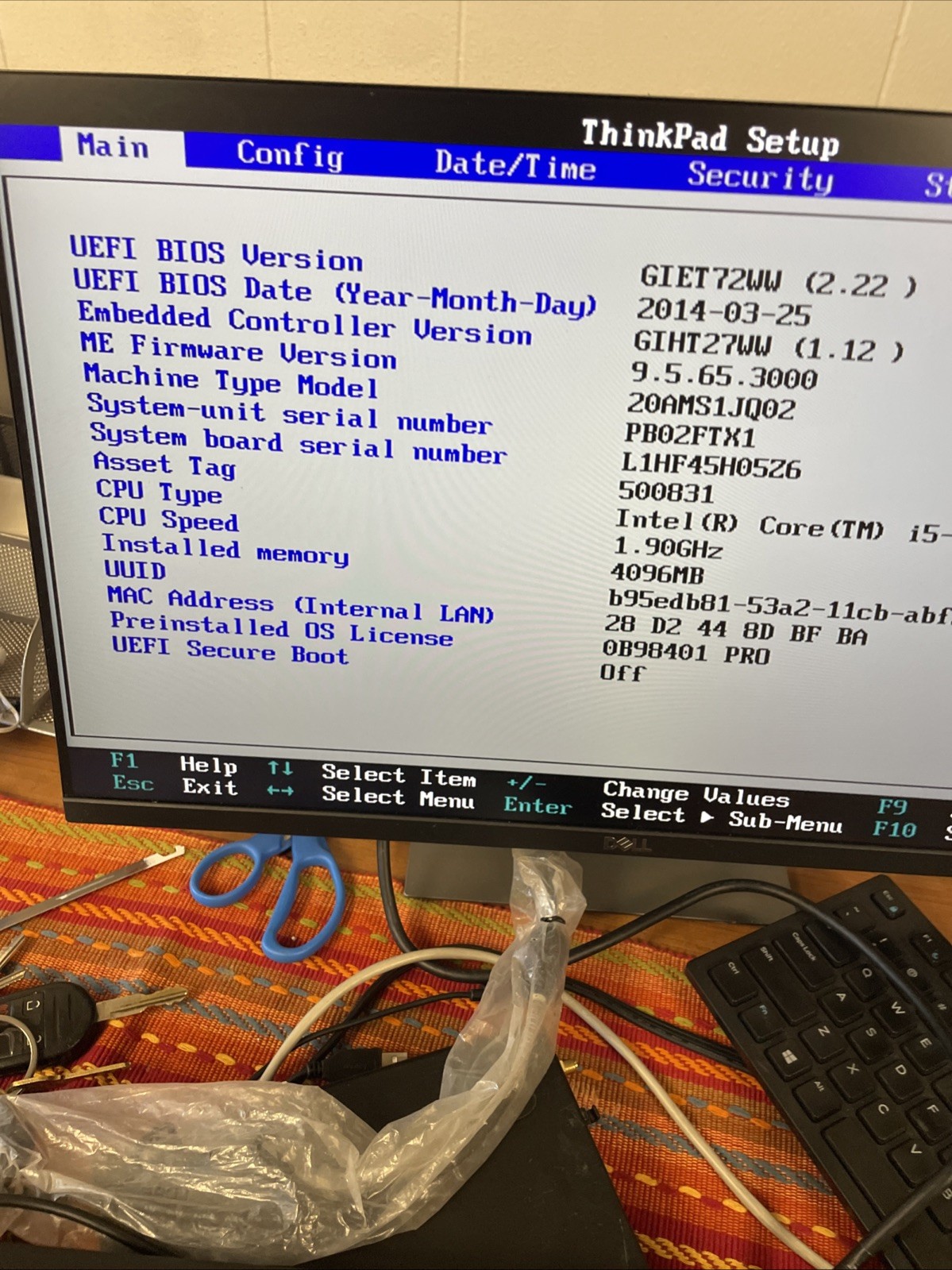 Lenovo X240 Intel Core I5-4300U 4GBRAM no screen or battery