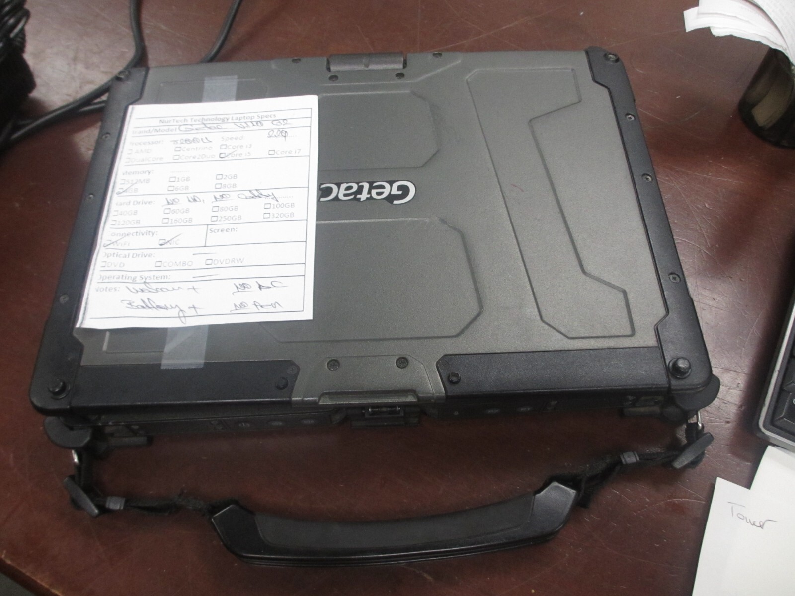 Getac V110 G2 i5 5200U 2.20GHZ 4GB Web-Cam Laptop [NO HDD/CADDY/OS/AC/Pen]******