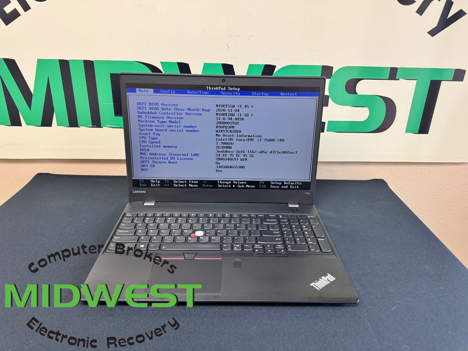 Lenovo ThinkPad P51s i7-7500U 2.9GHz 16GB 256GB SSD