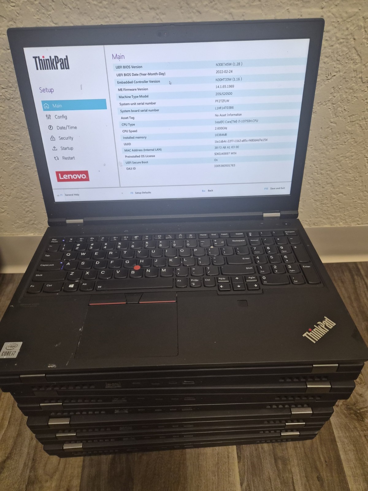 Lenovo ThinkPad P15 Gen 1 Core i7 10th Gen, 16GB Ram No SSD