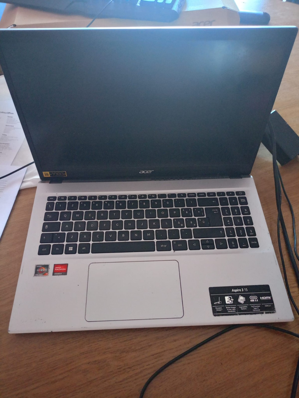 Acer Aspire 3 15(A315-44P)-Ryzen7 5700U/512gb SSD