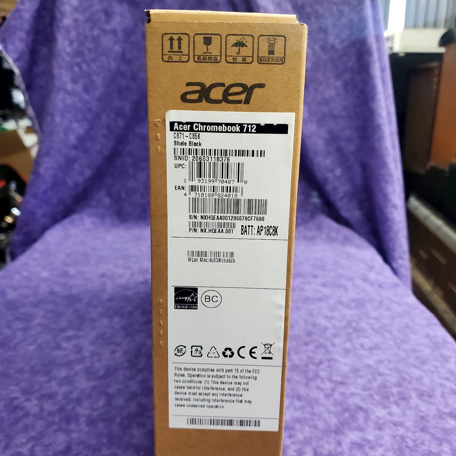 💥NEW SEALED BOX💥ACER CHROMEBOOK 712 C871-C85K 5205U 4GB 32GB NX.HQEAA.001