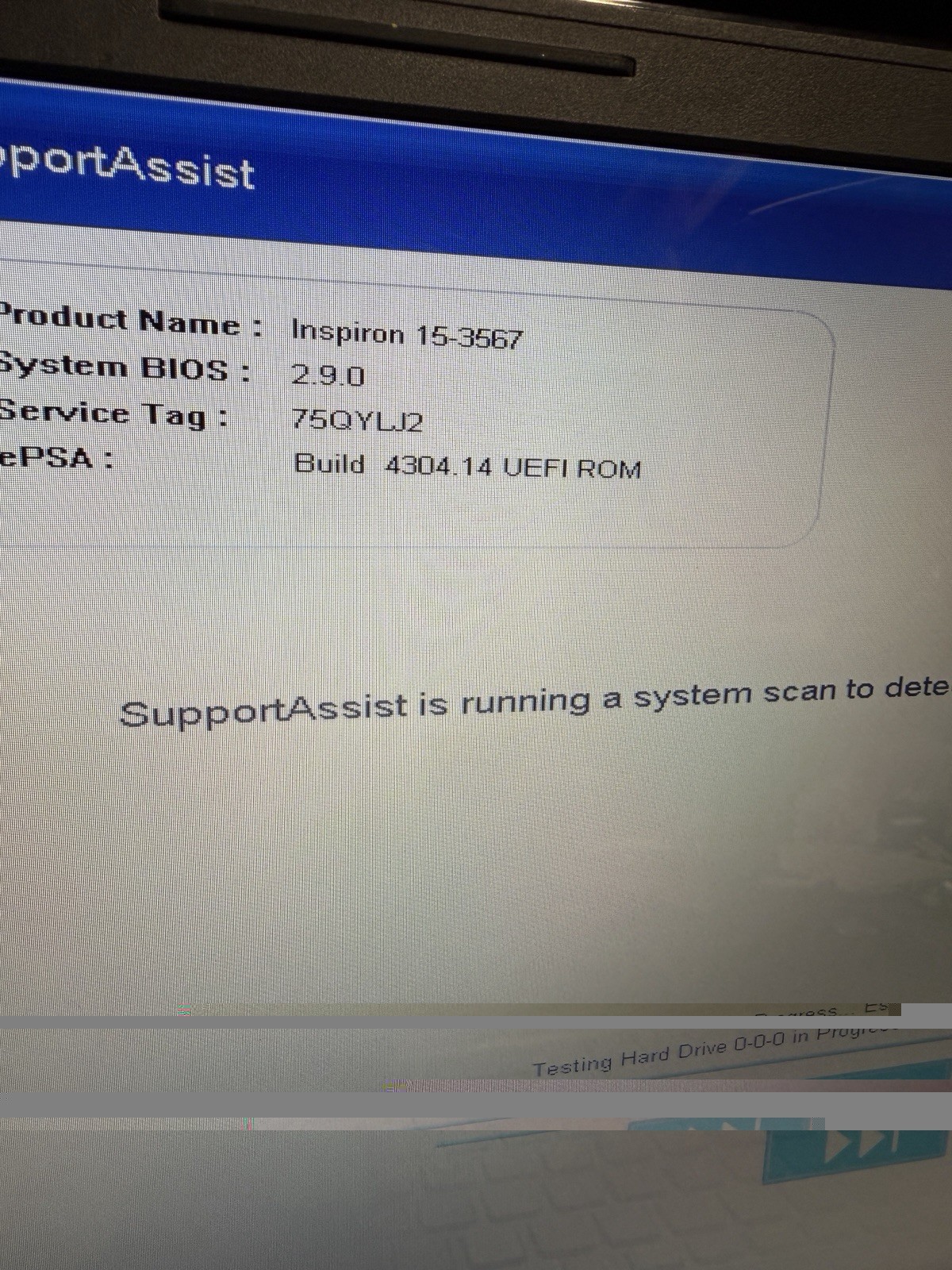 Dell Inspiron 15 3567 15in i5 8th Gen No hard Drive for Parts and Repair
