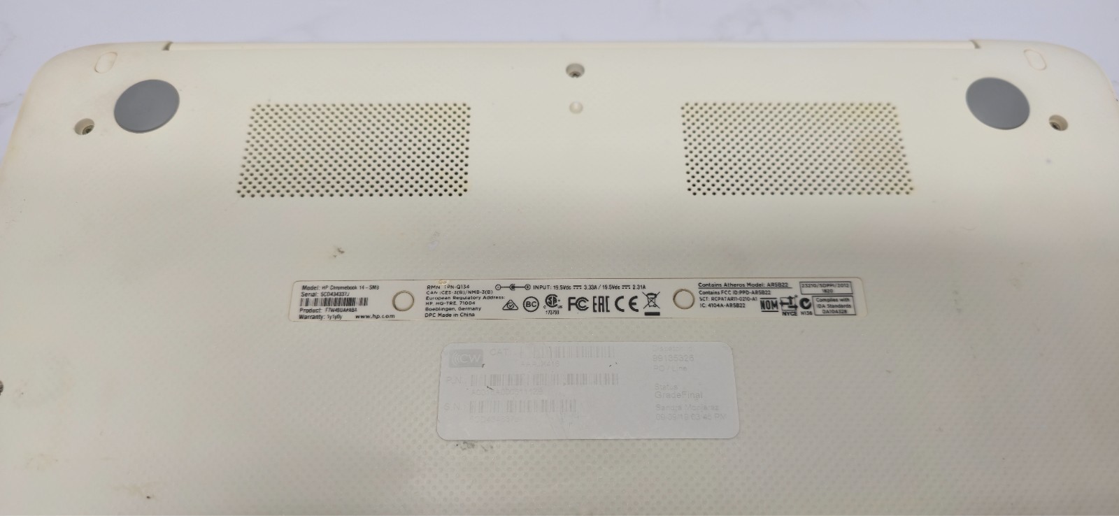 HP Chromebook 14 SMB 14″ (16GB, Intel Celeron 1.40 GHz) Chromebook – Silver