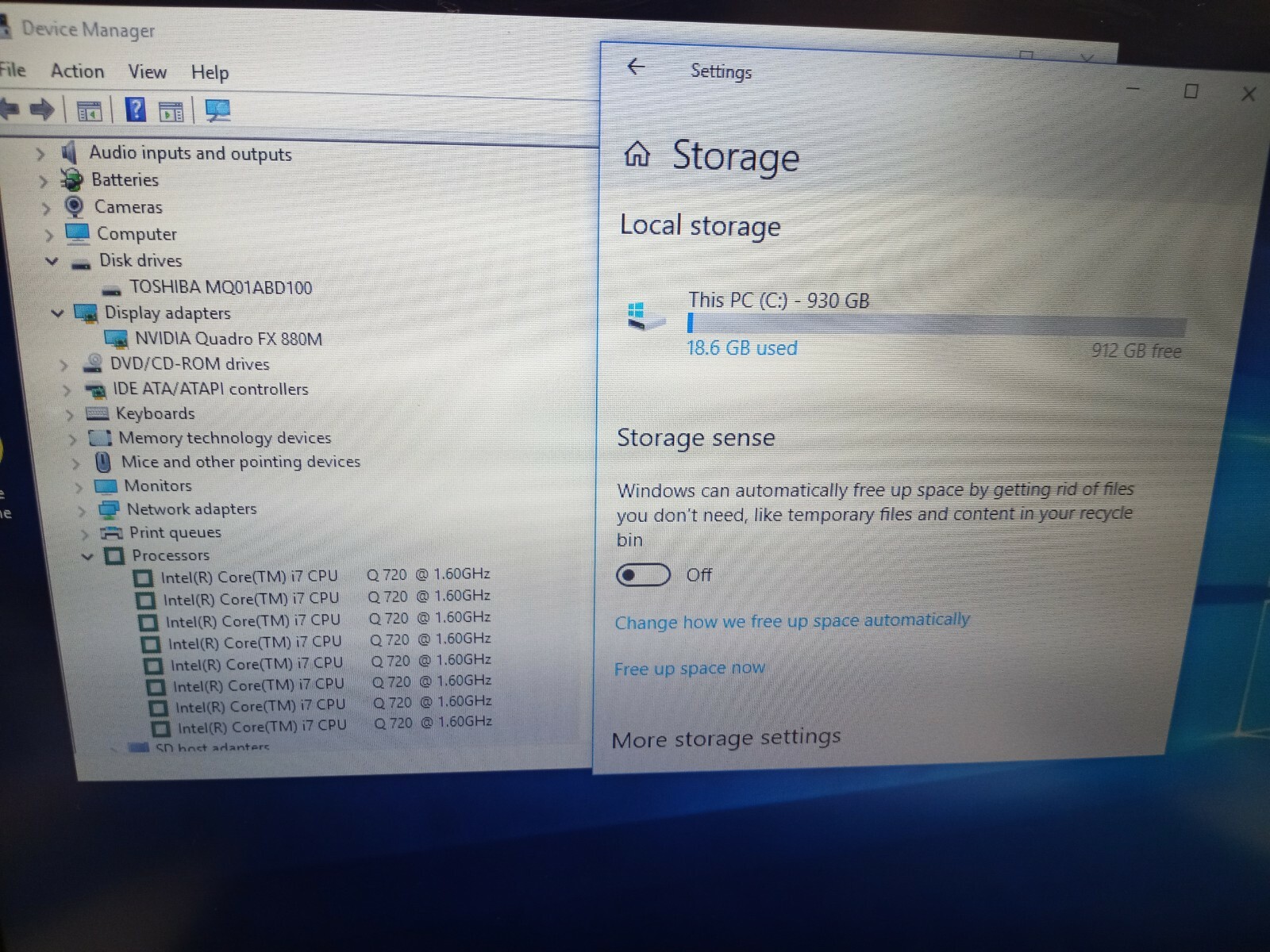 Lenovo ThinkPad W510 15.6″ Intel Core i7-Q720 1.60GHz 8GB 1TB HD NVIDIA FX 880M