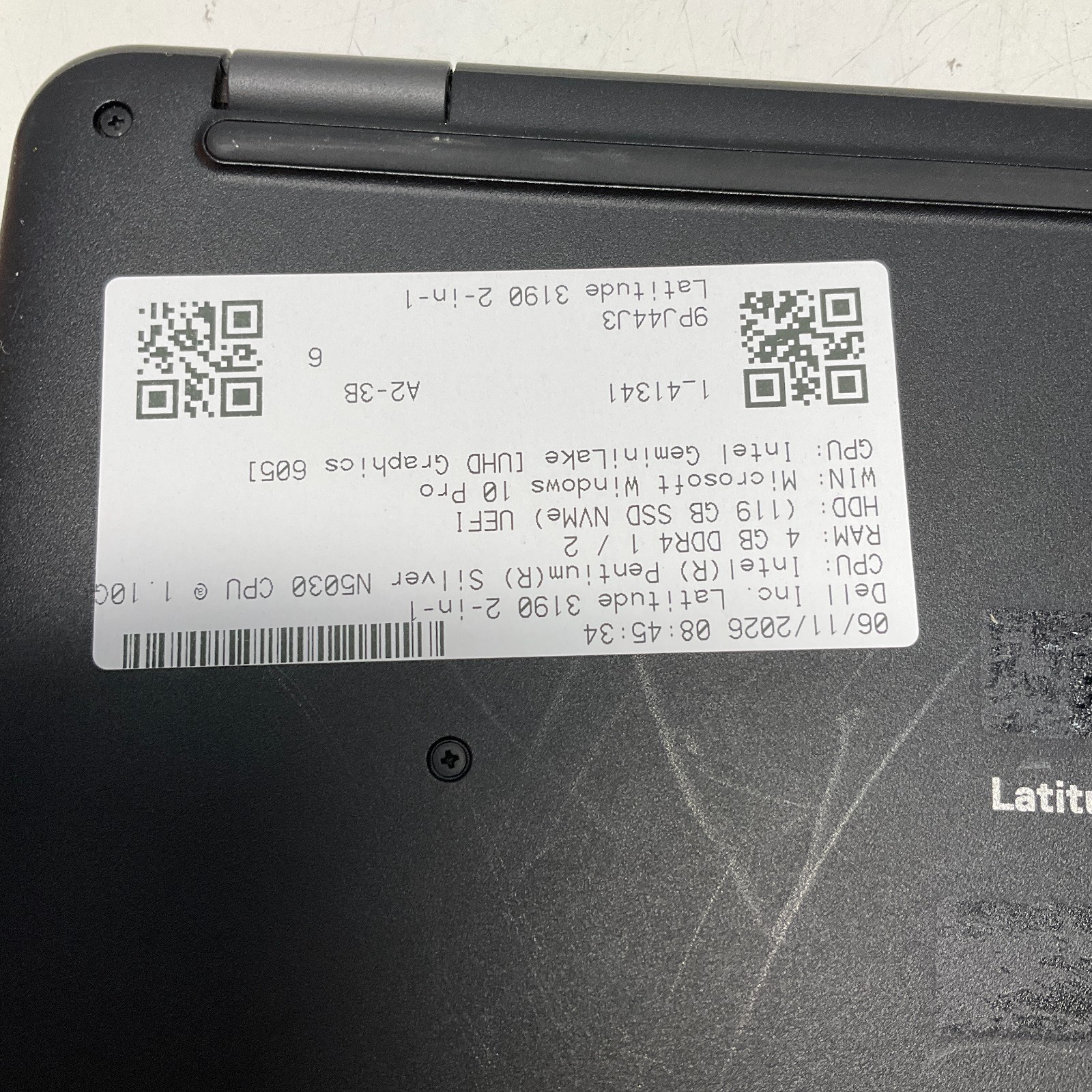 Dell Latitude 3190 2-in-1 Laptop 11.6″ Pentium Silver N5030 4GB RAM 128GB SSD