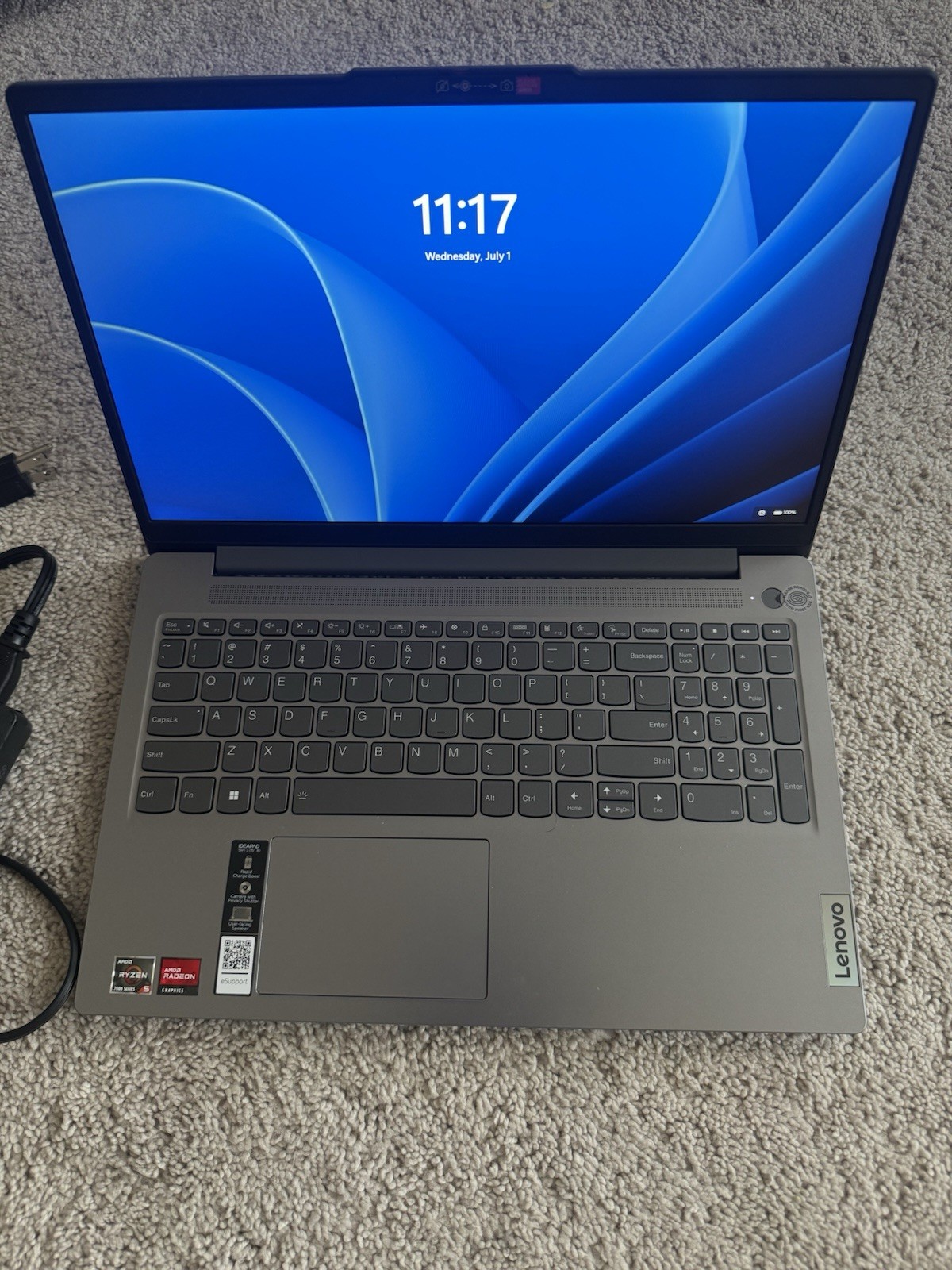 Lenovo IdeaPad 5 15″ Touchscreen Ryzen 5 7520U 8GB SSD Win 11 Gray