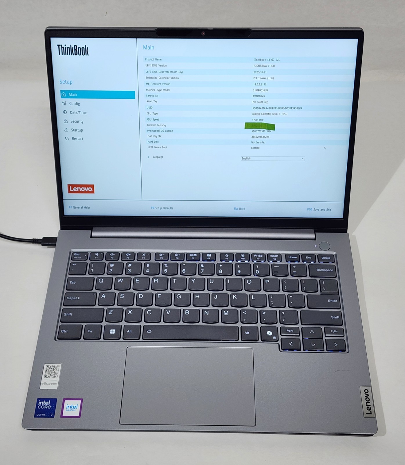 (PW0FB045) Lenovo ThinkBook 14 G7 IML 14″Touchscreen Ultra 7-155U(NO RAM,SSD,AC)