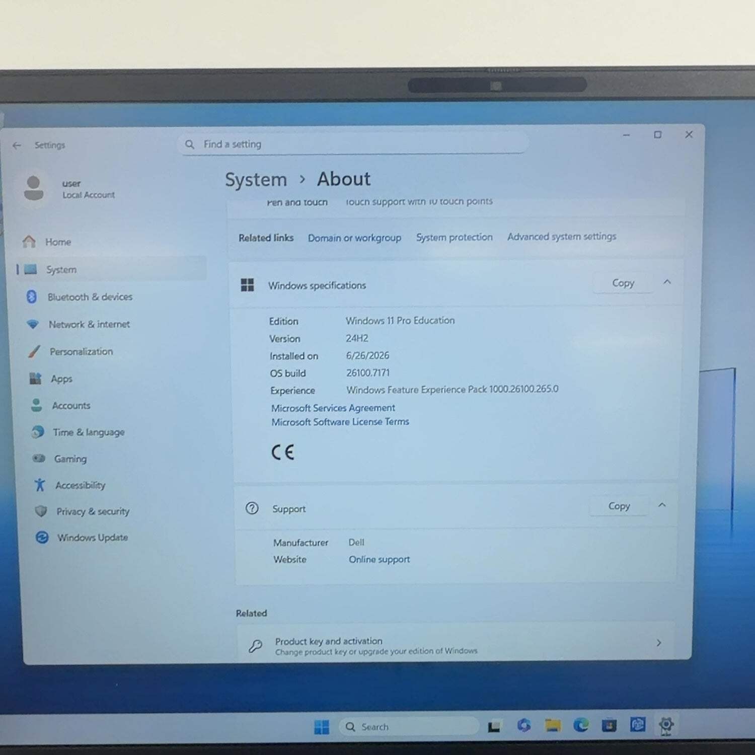 Dell Pro 16 PC16250 16″ Core 5 120U 1.4GHz 8GB RAM 512GB SSD