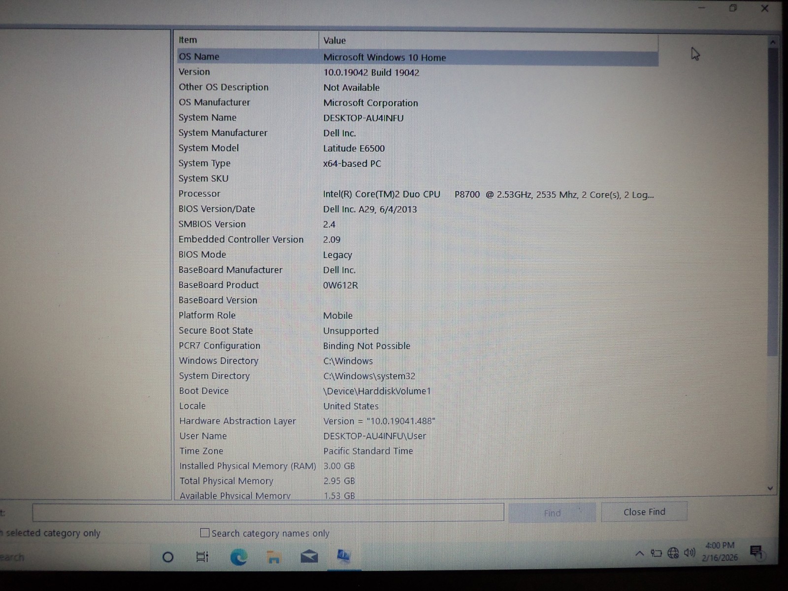 Dell Latitude E6500 Laptop Computer Intel Core 2 Duo 2.53GHz 500GB HDD Win 10