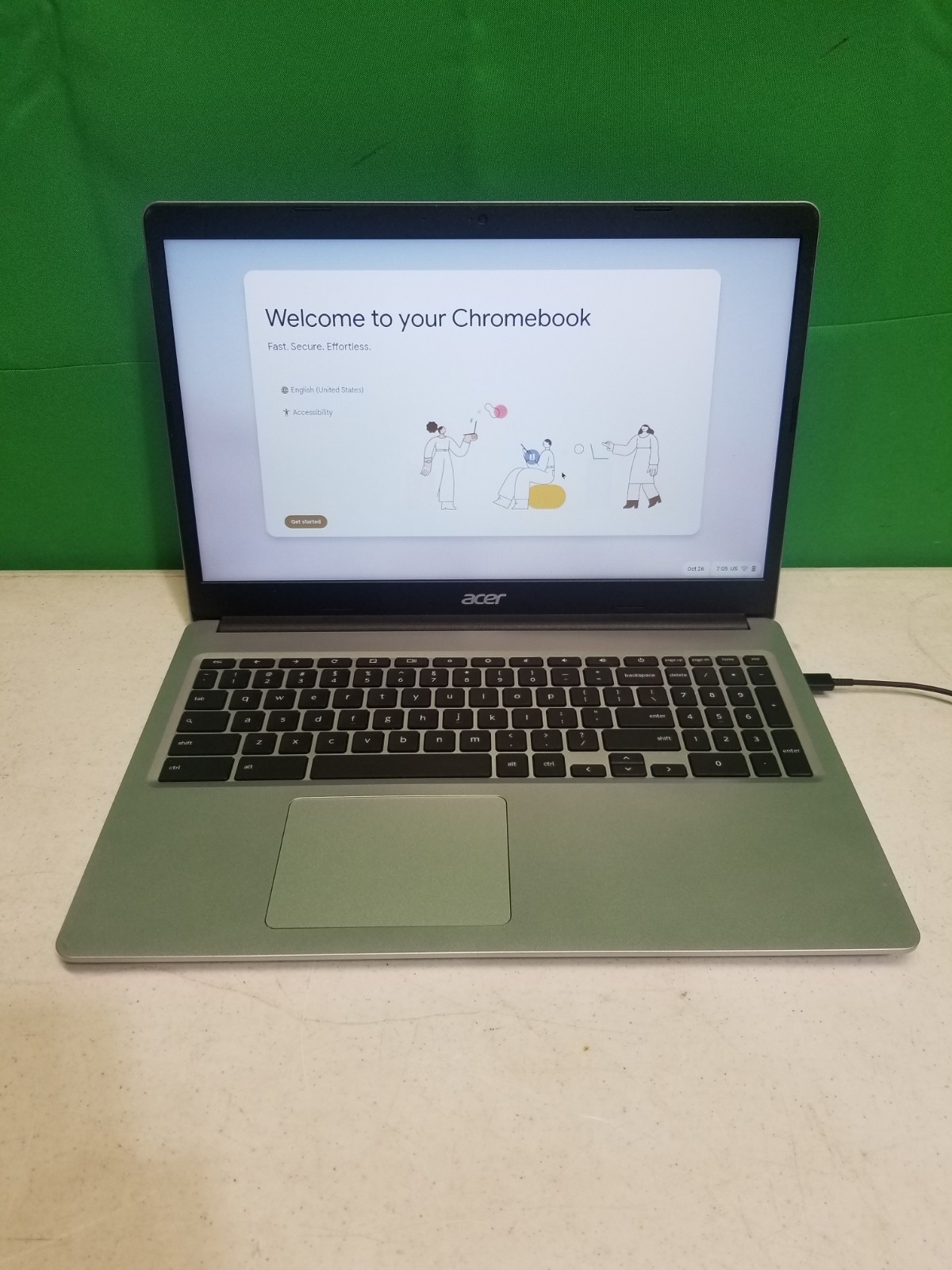 Acer Chromebook CB315-3H C7A1 15 Inch Silver Laptop Celeron N4500 Bad Battery
