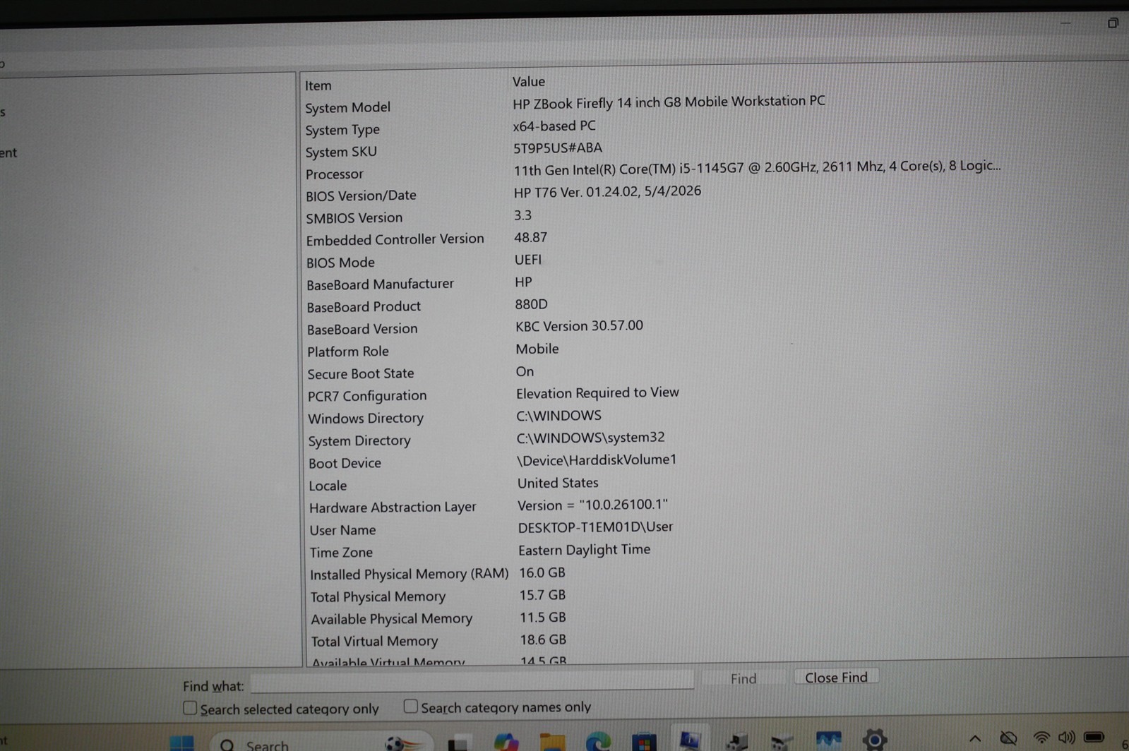 14″HP ZBook Firefly G8 i5-1145G7 2.60GHz RAM 16GB NVMe 256GB/Cosmetic issue