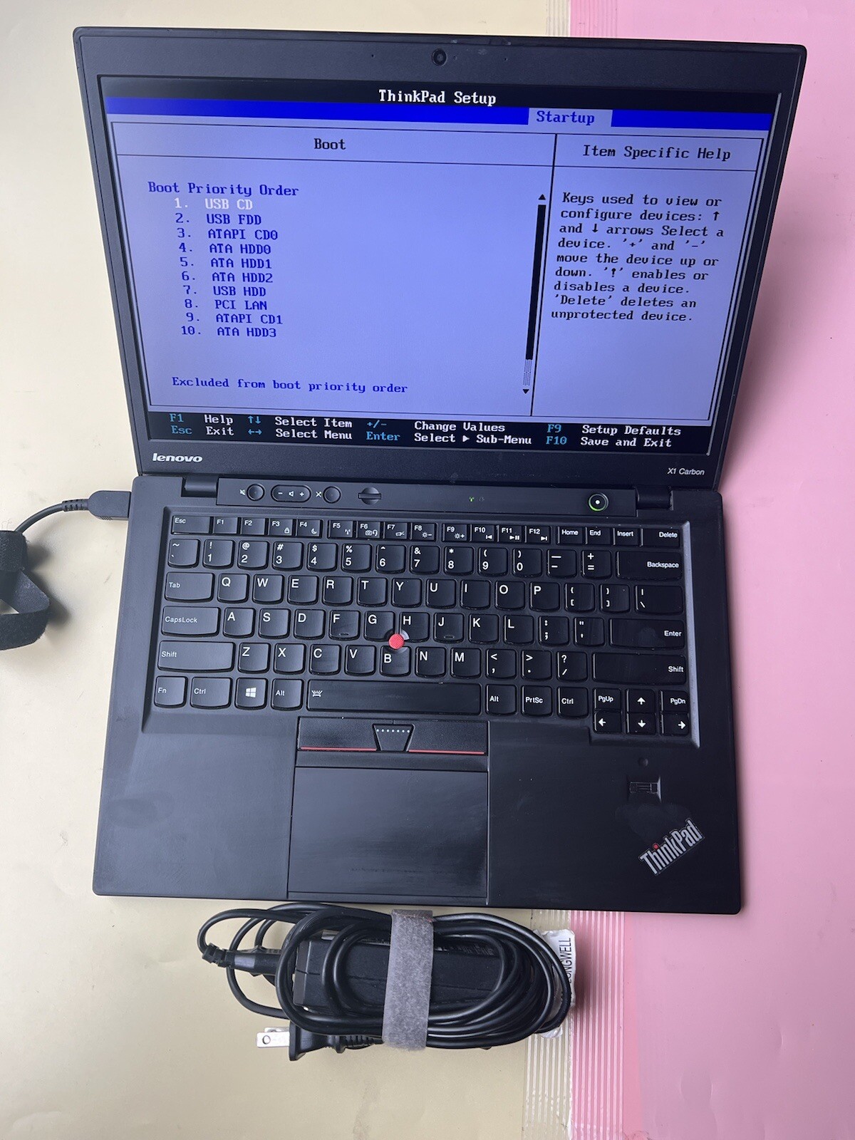 Lenovo Thinkpad x1 carbon i5-3427U 4GB RAM 0GB HDD BOOT TO BIOS