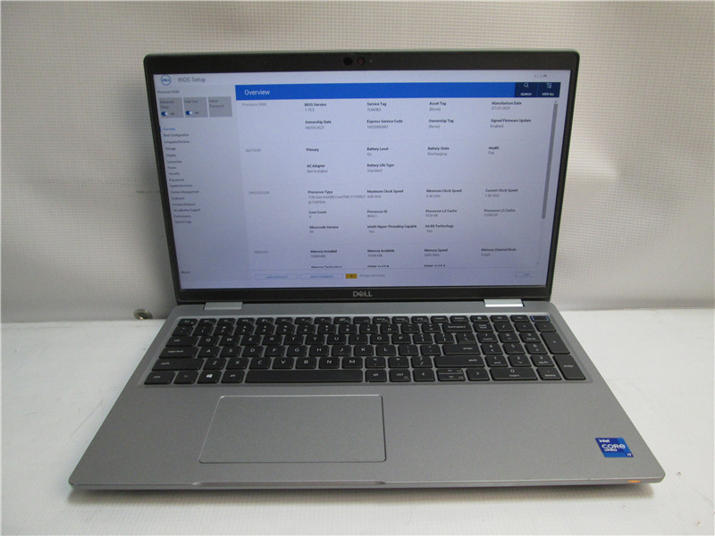 Dell Precision 3560 Laptop i7-1185G7 16GB No SSD Win 11 COA Grade C