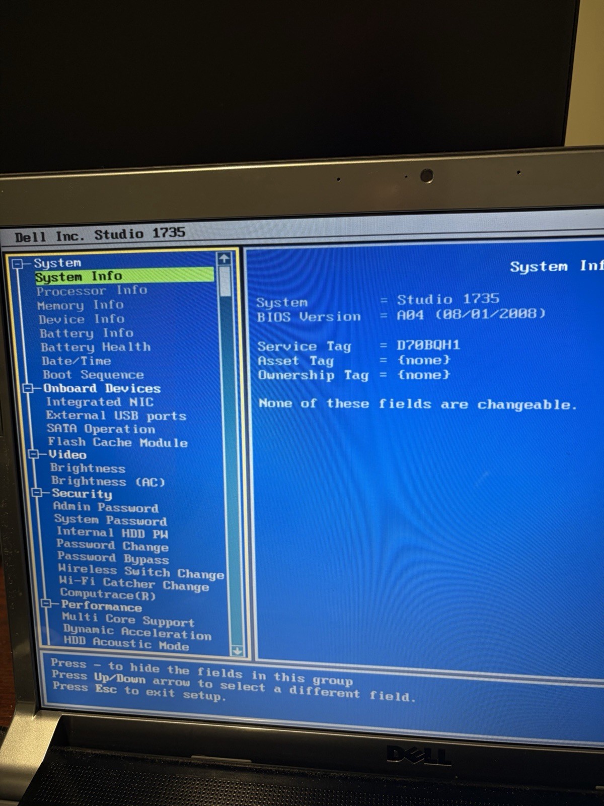 Dell Studio 1735 17″ Laptop Core 2 Duo 2.00GHz 3GB 320GB HDD Red AC