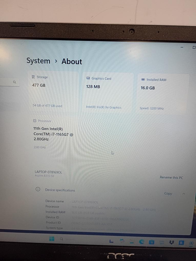 ACER ASPIRE 3 15 (P15027099)