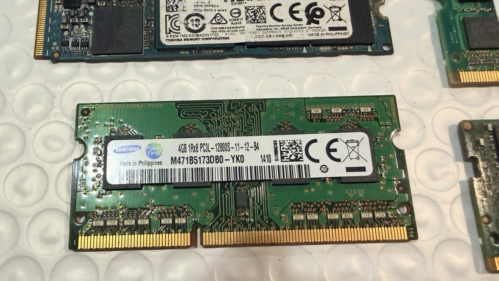 Untested Laptop RAM SSD WiFi Card Parts Lot Samsung Micron Intel M.2 SO DIMM