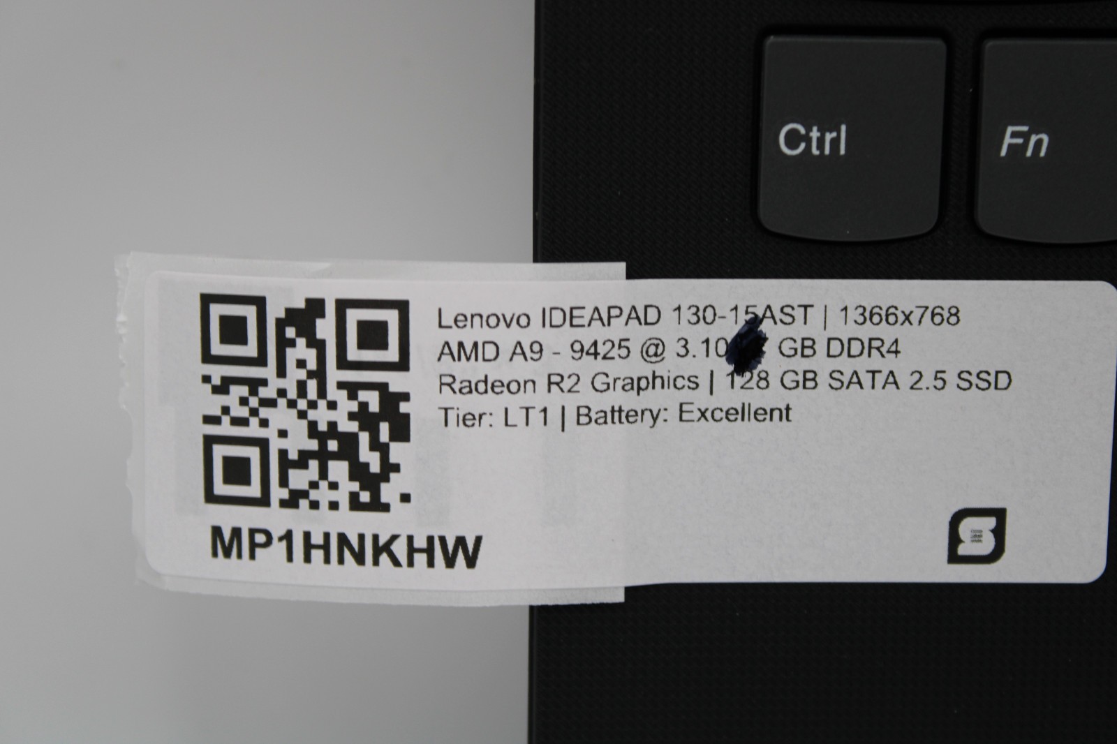 Lenovo IdeaPad 130-15ast _ A9-9425 @ 3.1 + Radeon _ 8GB RAM _ 128GB SSD _ No OS