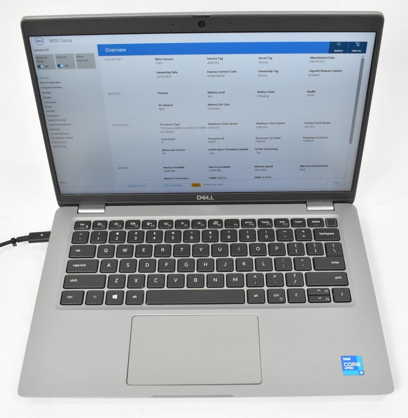 Dell Latitude 5421 Laptop i5-11500H 2.90GHz 16GB 256GB SSD 14″ No OS *See Issue*