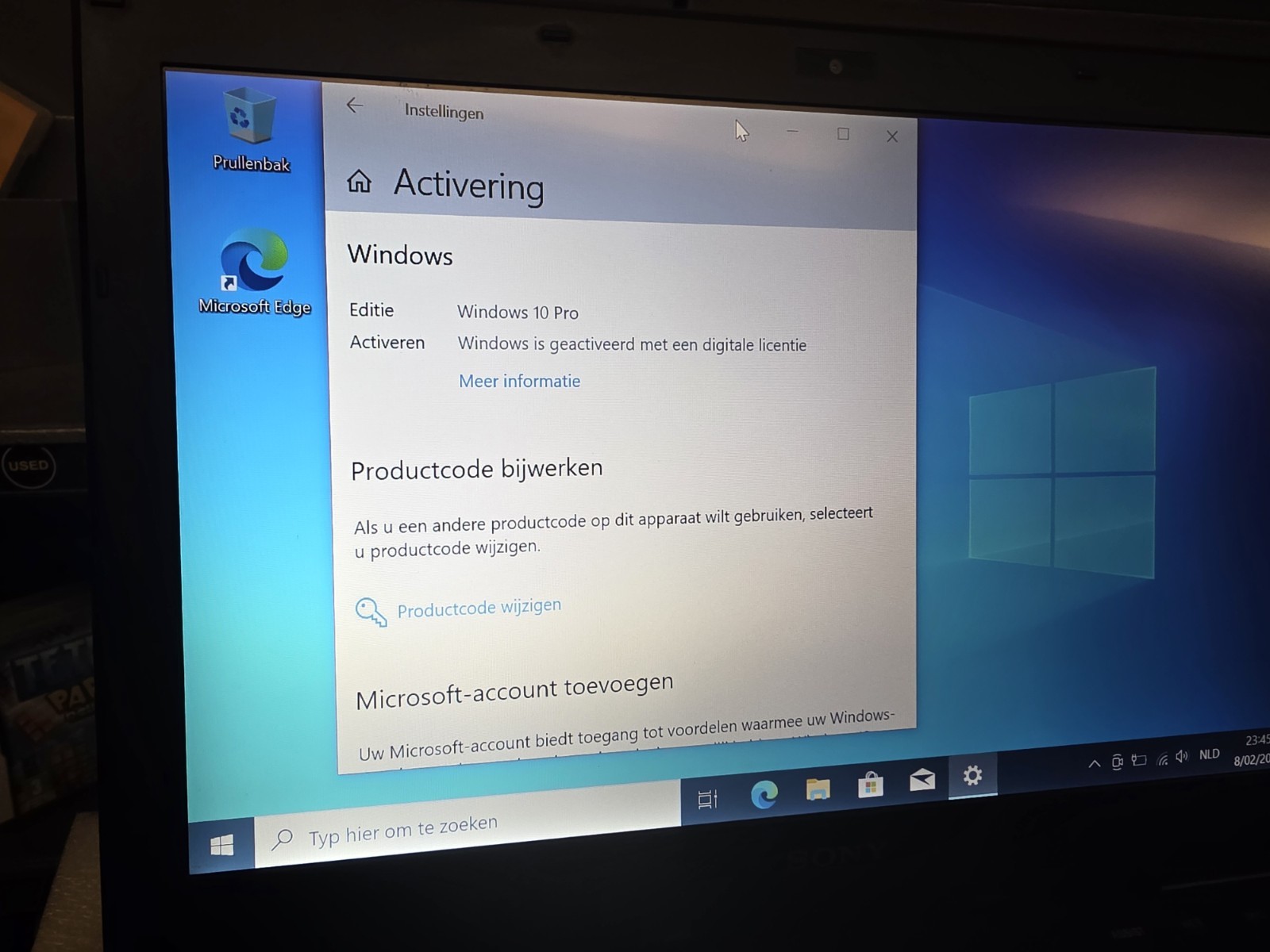 Sony Vaio i7 8gb 256SSD Win 10 BluRay Azerty 13.3 Lcd