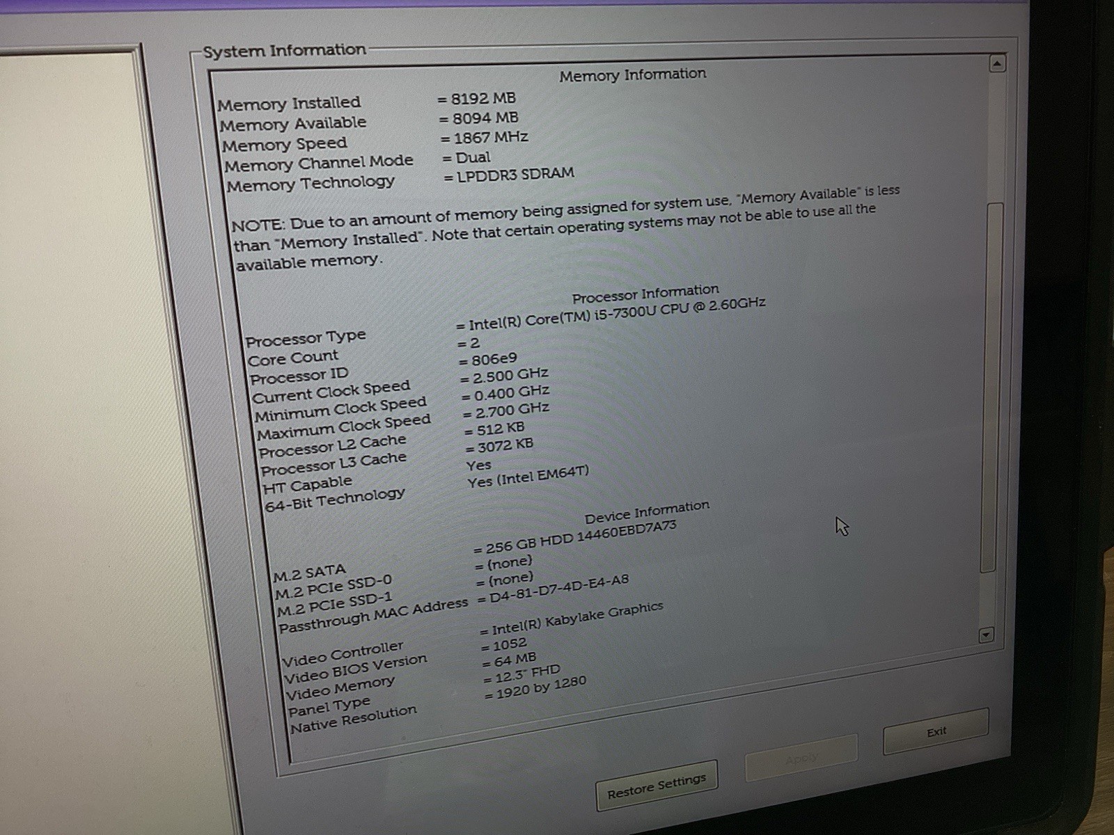 Dell Latitude 5285 2 in 1 Laptop i5-7300U 256GB 8GB & Targus Case – UNTESTED