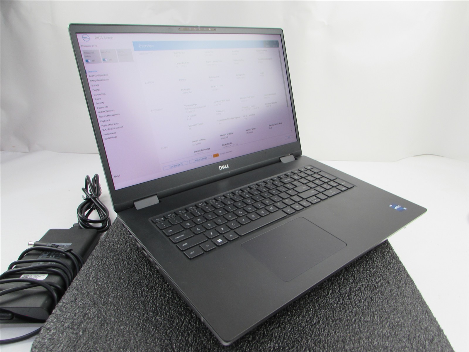 DELL PRECISION 7770 FHD I7-12850HX 512GB 32GB RAM RTX A3000 WIN 11 PRO NO BATT