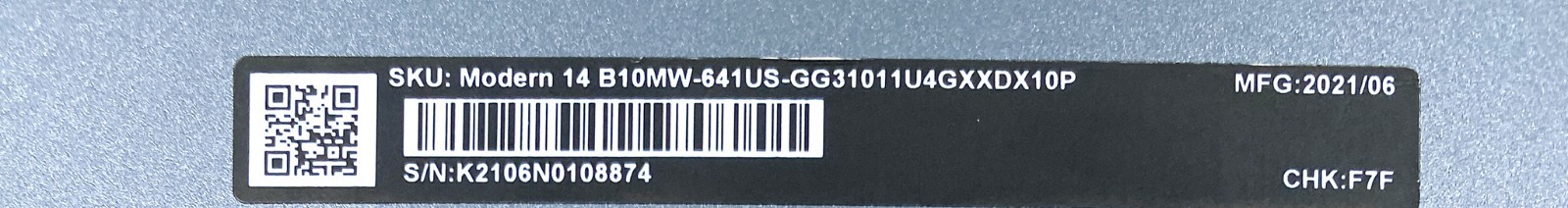 MSI MS-14D1 Laptop Intel Core I3-10110U@ 2.10GHz, 4GB RAM, 128GB M.2 SSD CLEAN!!