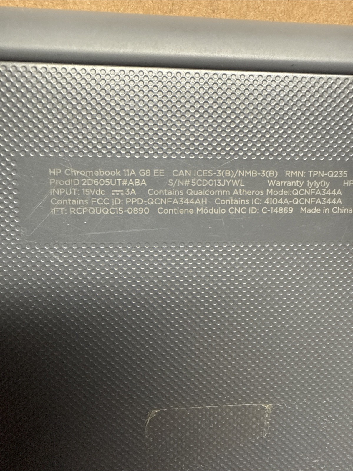 HP Chromebook 11A G8 EE For Parts Or Repair See Description
