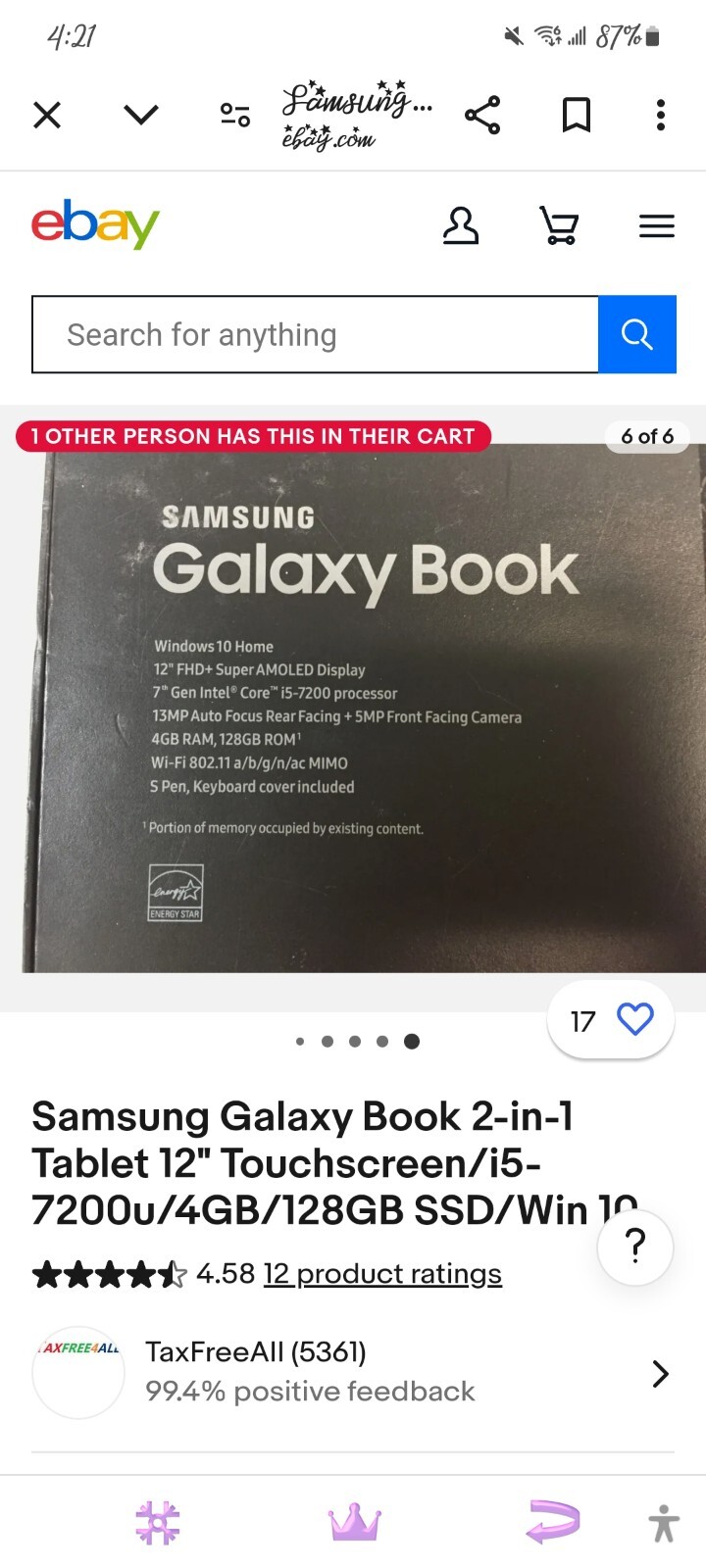 Samsung Galaxy Book laptop tablet 2 in 1