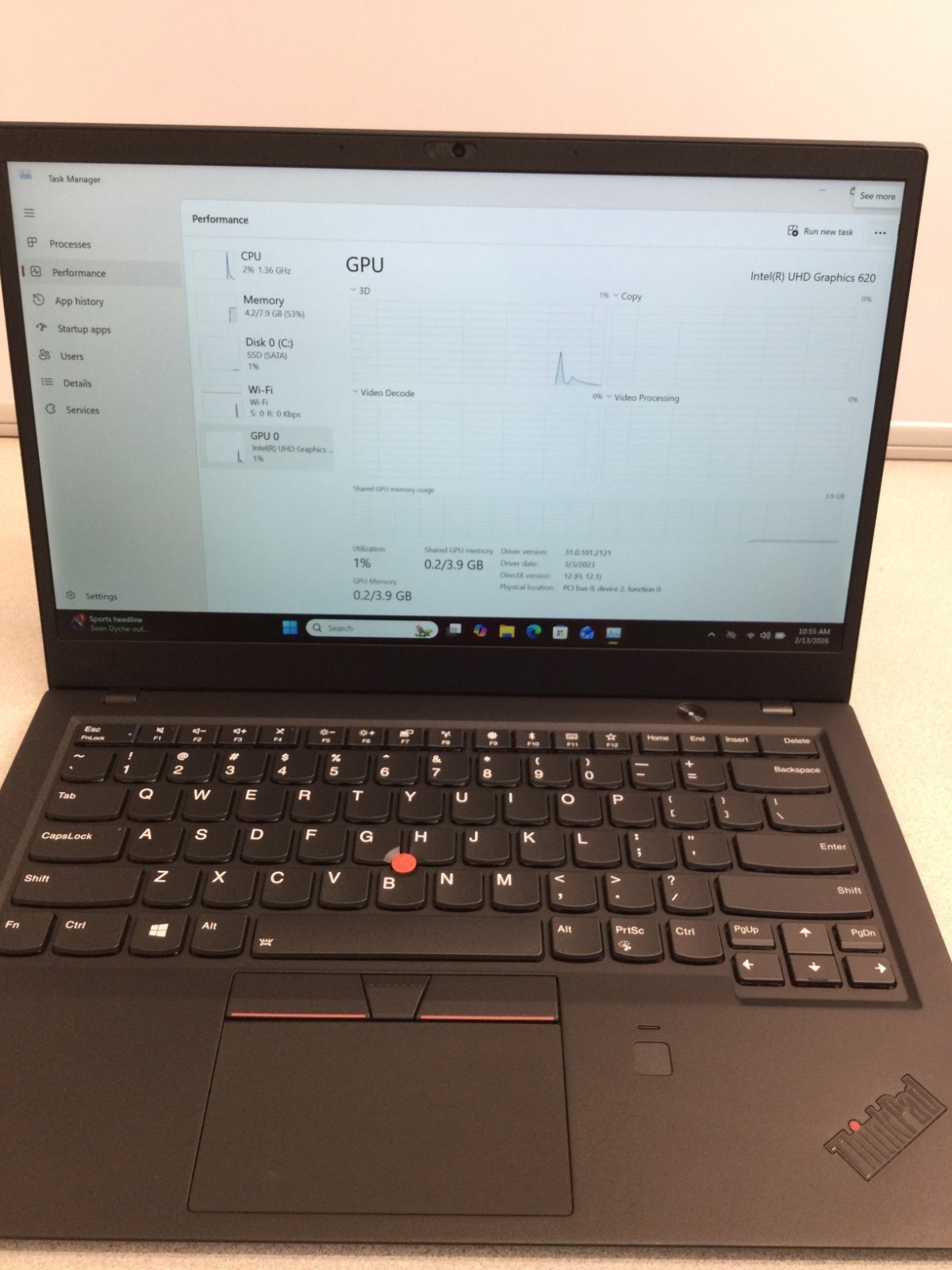 Lenovo ThinkPad X1 Carbon Gen 6 14” core i7 8th gen 1.80GHz 8GB 128 GB SSD