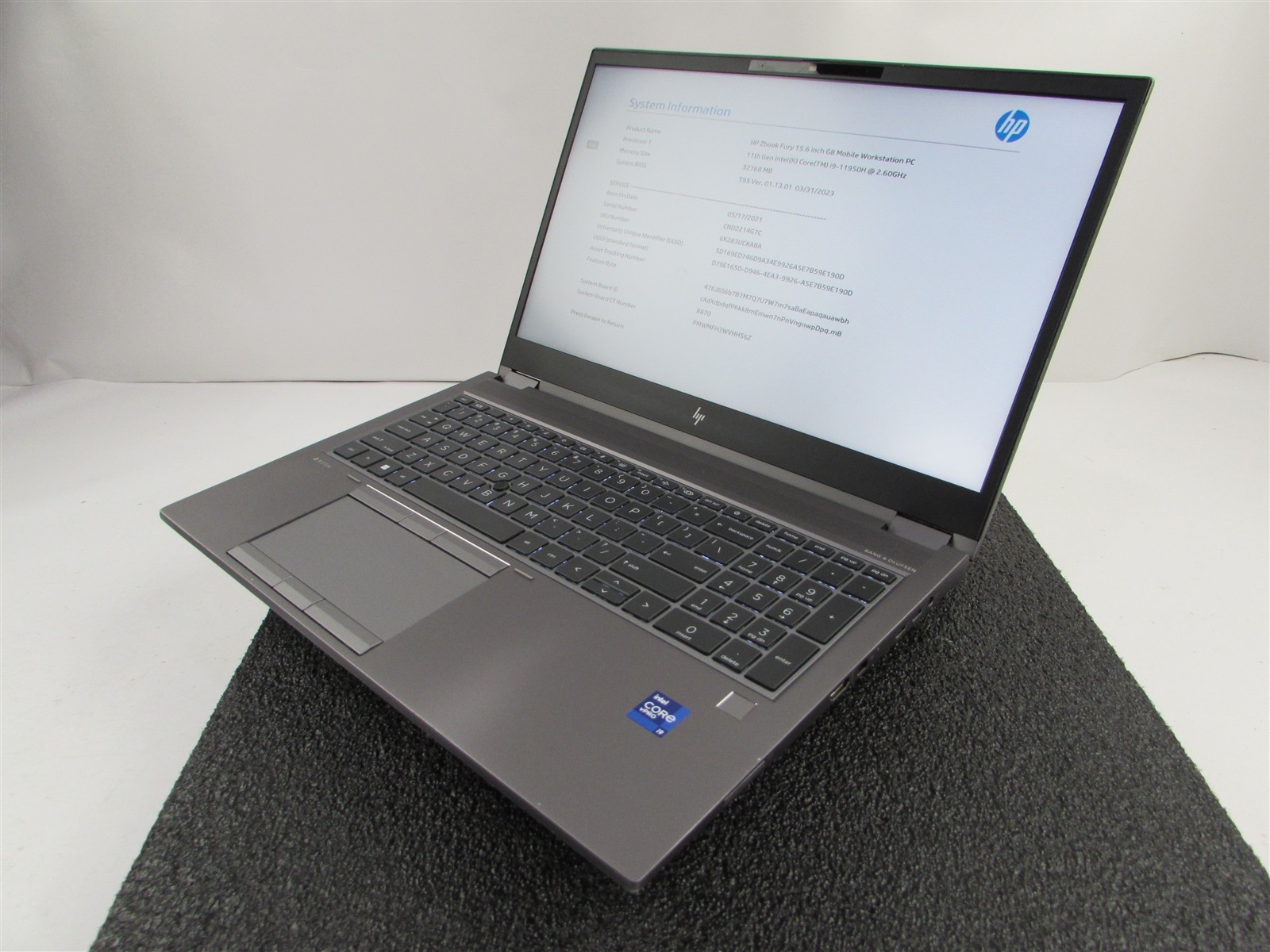 HP ZBOOK FURY 15 (G8) FHD CORE I9-11950H 1TB SSD 32GB RAM RTX A4000 NO O.S