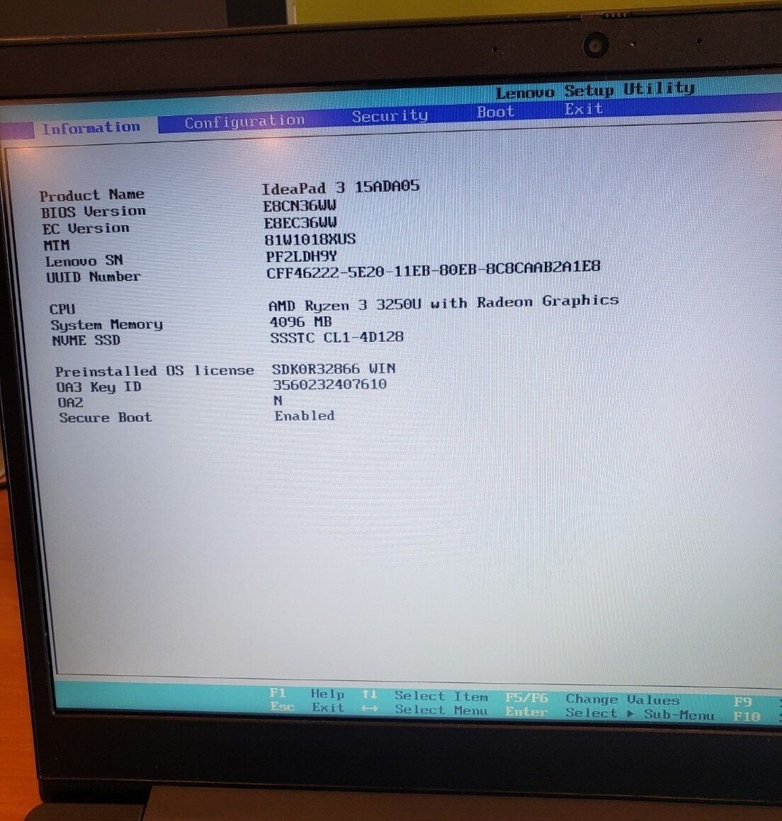 Lenovo L340-15API 15″ AMD Ryzen3 4GB128GB SSD Laptop- Platinum Gray. No charger