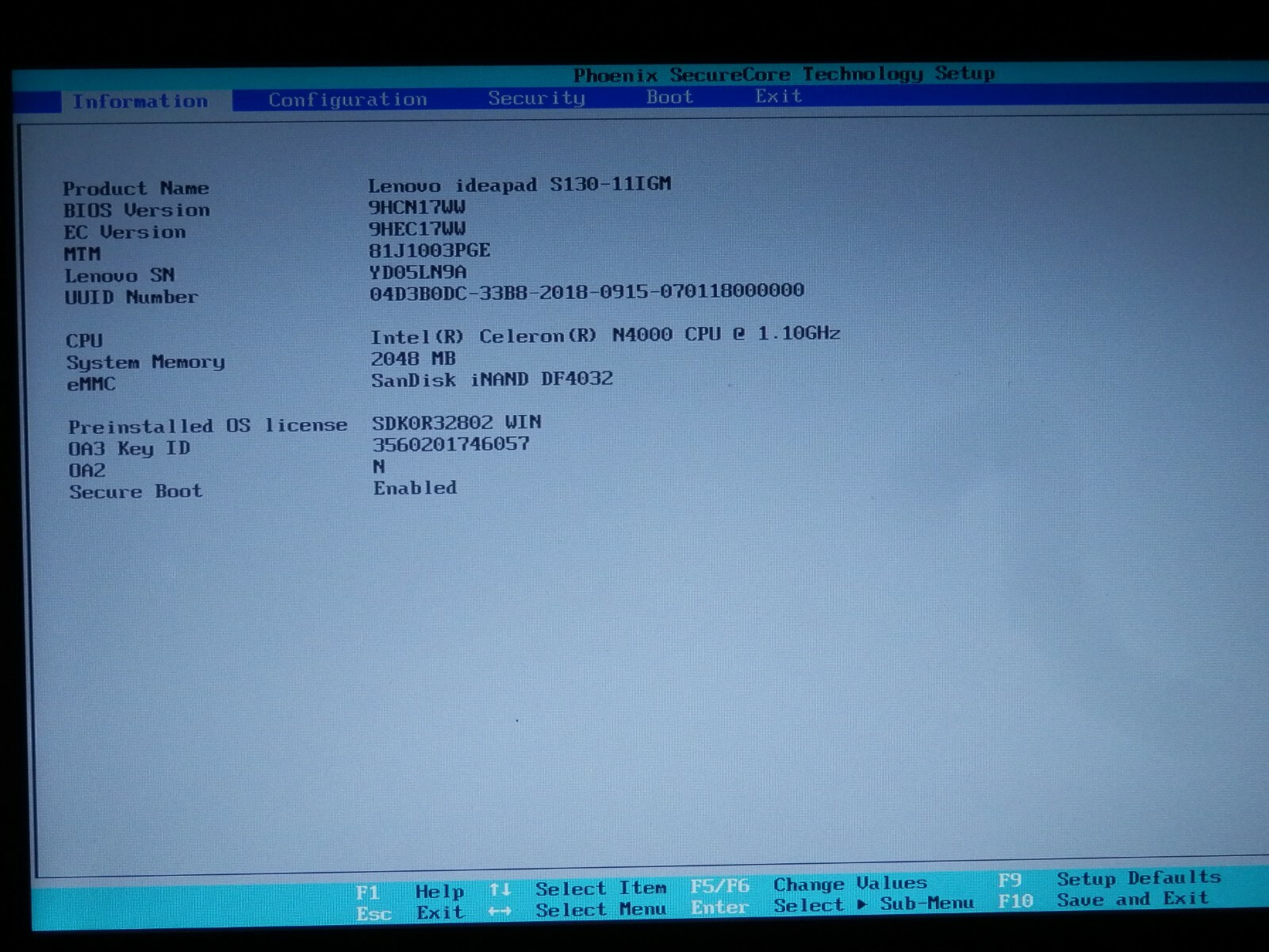 Lenovo IdeaPad S130-11IGM, Intel Celeron N4000, 2GB Ram 32GB eMMc 11.6″ inch HD