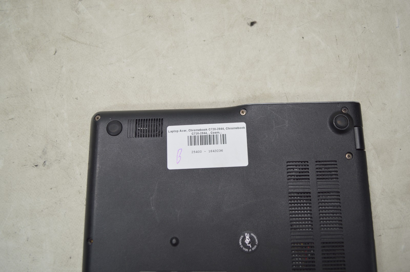 Acer Chromebook C720-2844 11.6″ – 1.4 GHz, 4GB RAM 32GB SSD (grade B) No AC