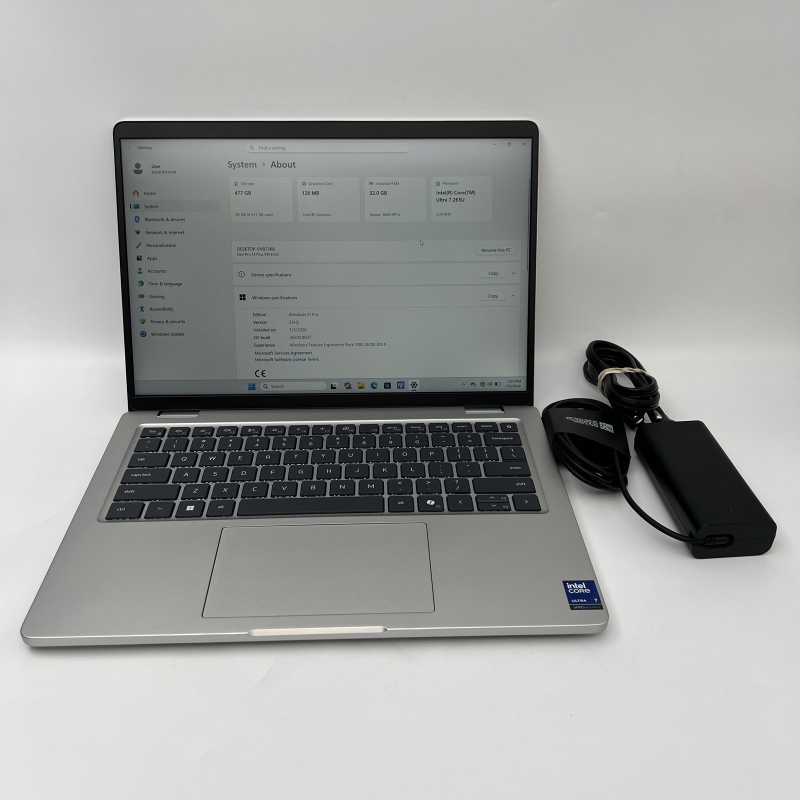 Dell Pro 14 Plus PB14250 14″ Intel Core Ultra 7 265U 32GB 512GB – W11P – Used
