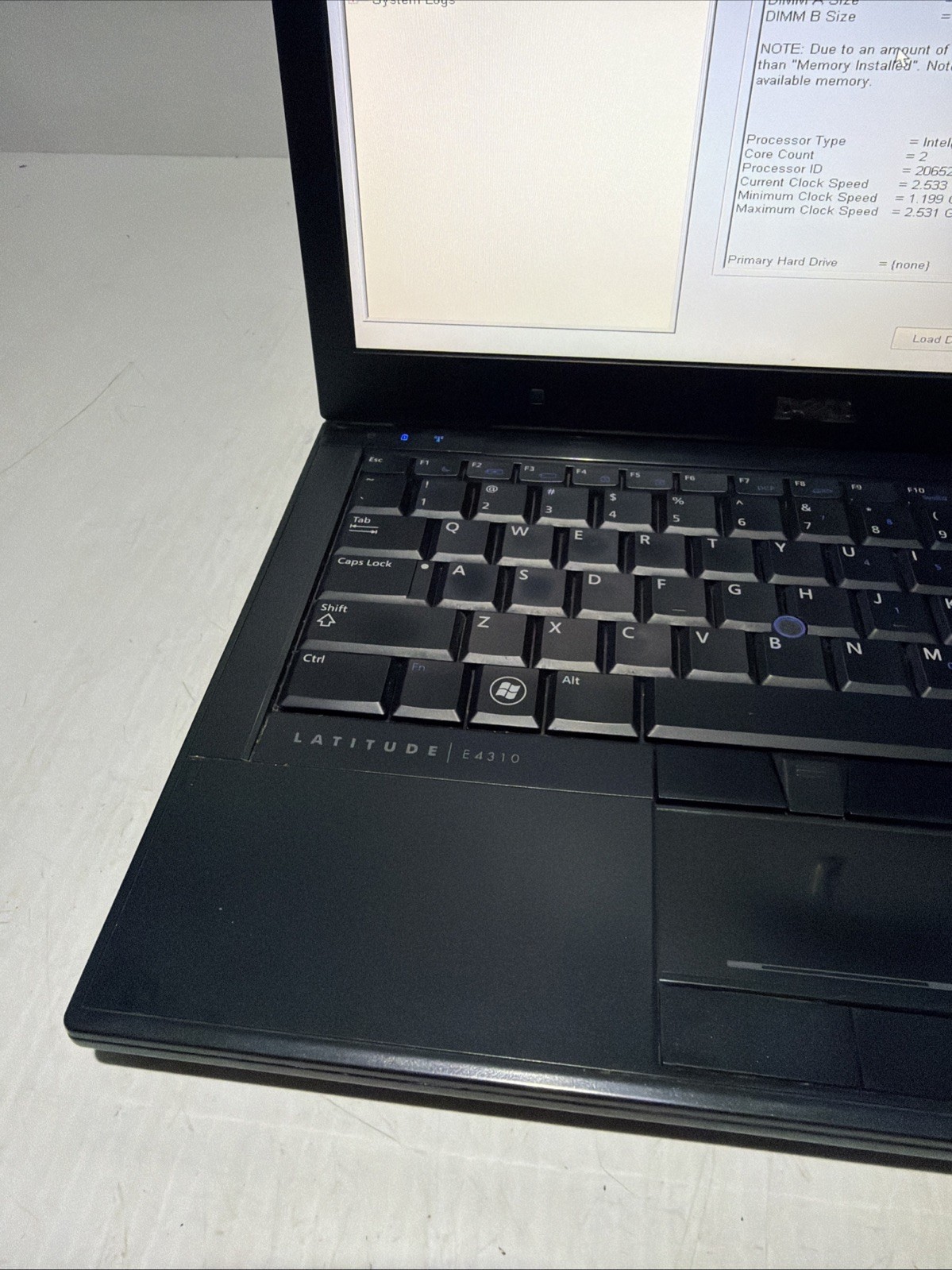 Dell Latitude E4310 14″ Laptop i5 M540 8gb Ram No Drives Boots Bios No P/S