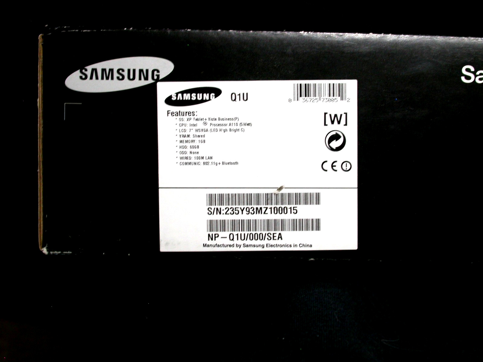 Samsung Q1 ULTRA Handheld PC Pentium M 1GB RAM 60GB HDD Retro RARE WinXP 4BOOTS