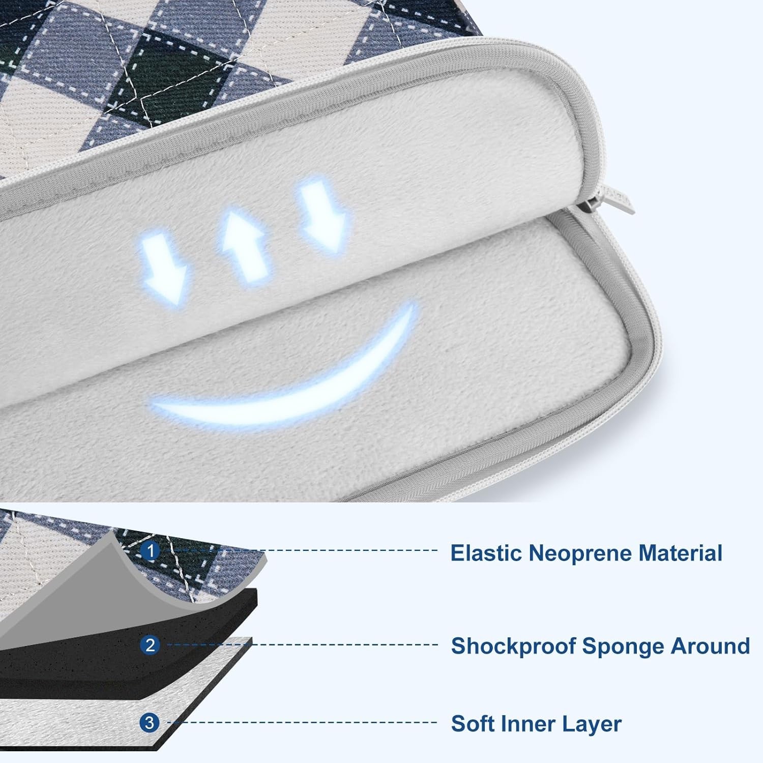 13-14 inch Laptop Case, 13.3 inch Puffy Laptop Sleeve for MacBook Neo/Air 13.6/P