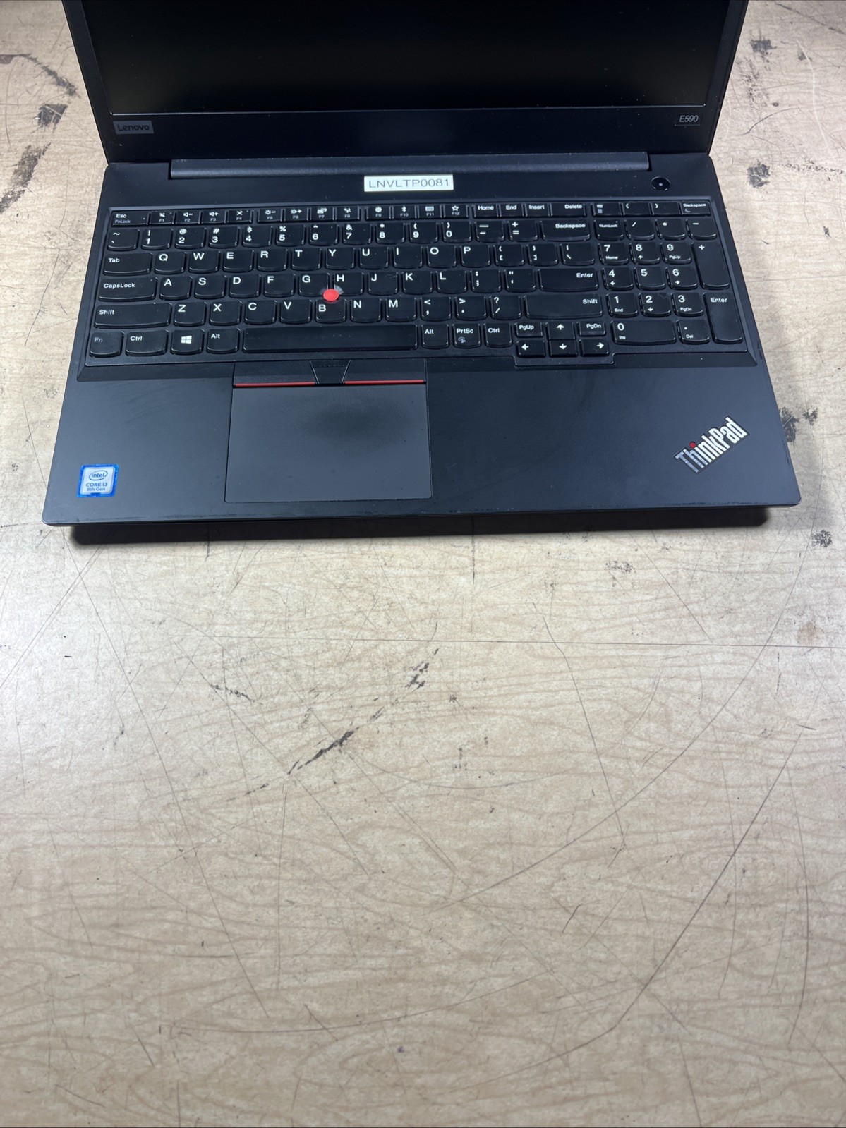 THINKPAD LENOVO E590 INTEL CORE I3-8145U 2.10GHZ 8GB RAM **NO HD/ NO CADDIE