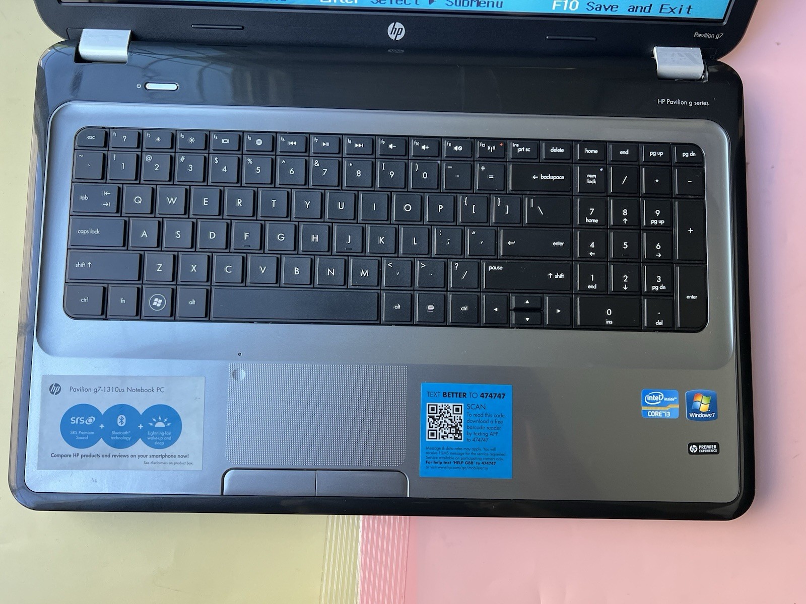 17″ HP Pavilion g7-1310us Core i3-2350M 8GB 128GB SSD WEBCAM BLUETOOTH 1600×900