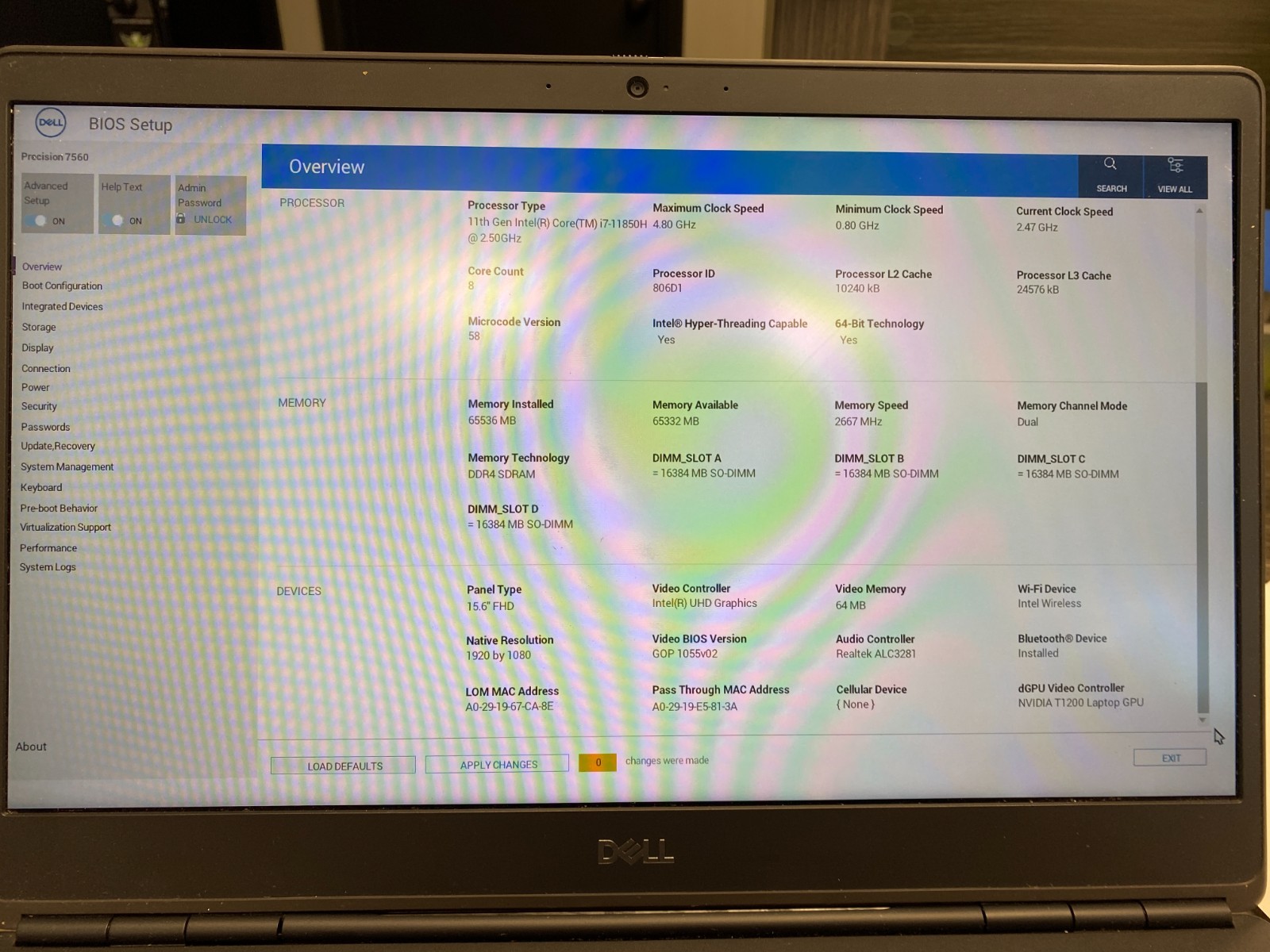 Dell Precision 7560 i7 32GB DDR4 2x 500GB SSD NVIDIA T1200 W11P – Missing Keys