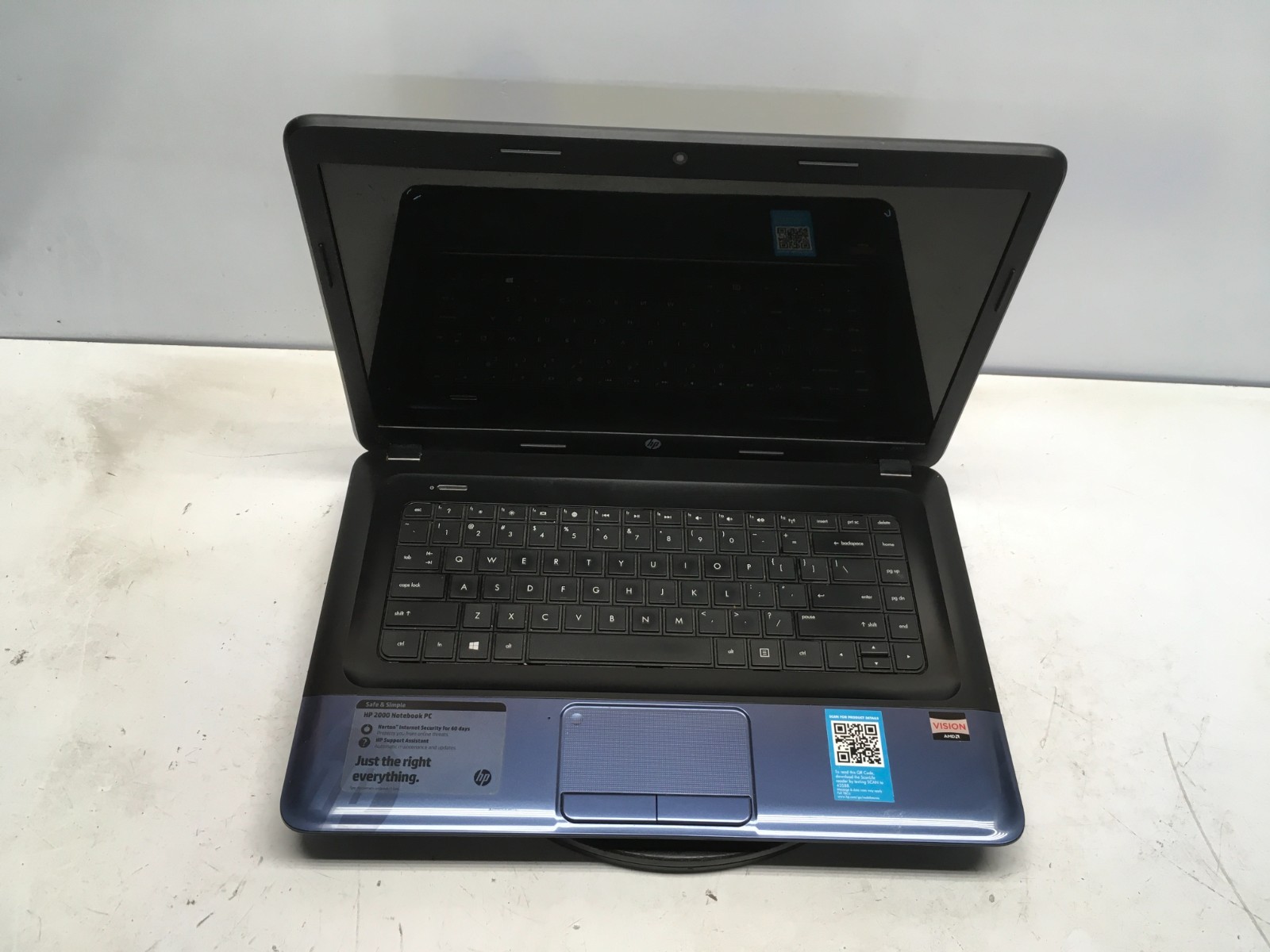 HP 2000-2B19WM AMD E-300 1300MHz 4 GB NO HDD/Battery