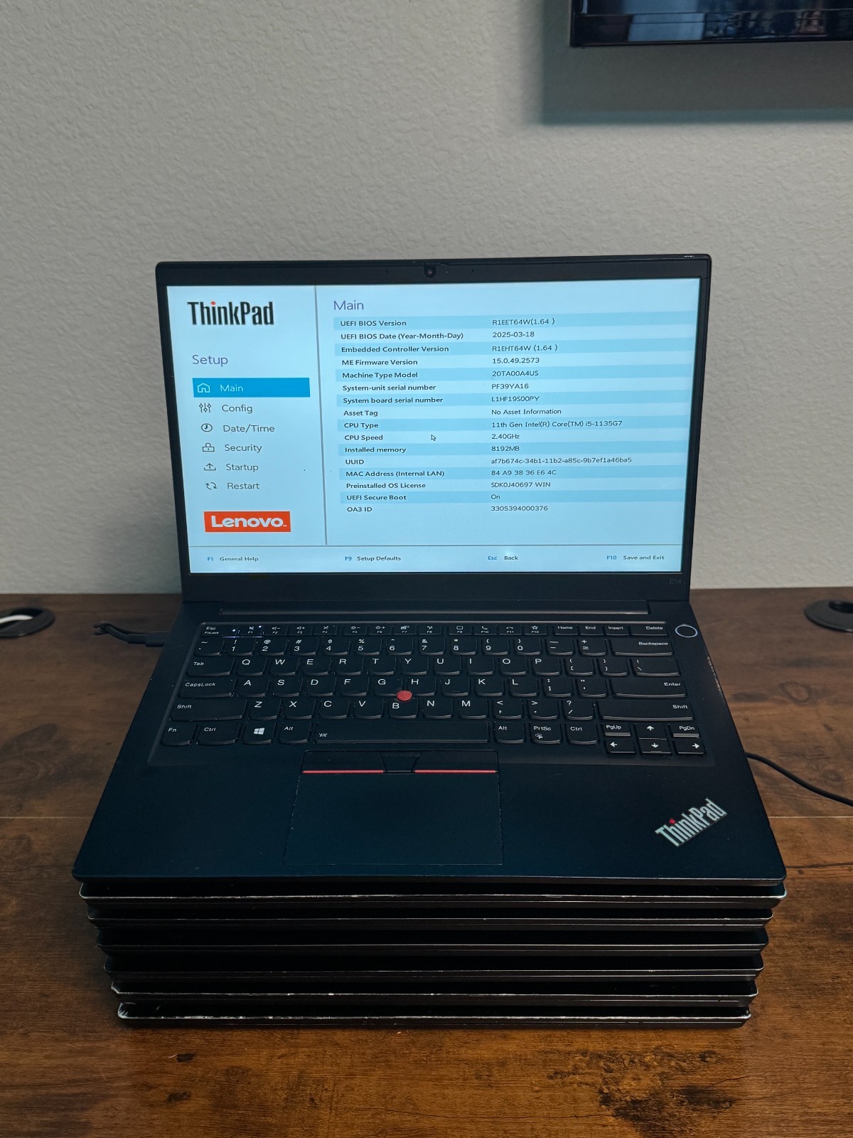 Lot of 7 Lenovo ThinkPad E14 Gen 2 14″ Intel i5-1135G7 2.40GHz 8GB RAM NO SSD